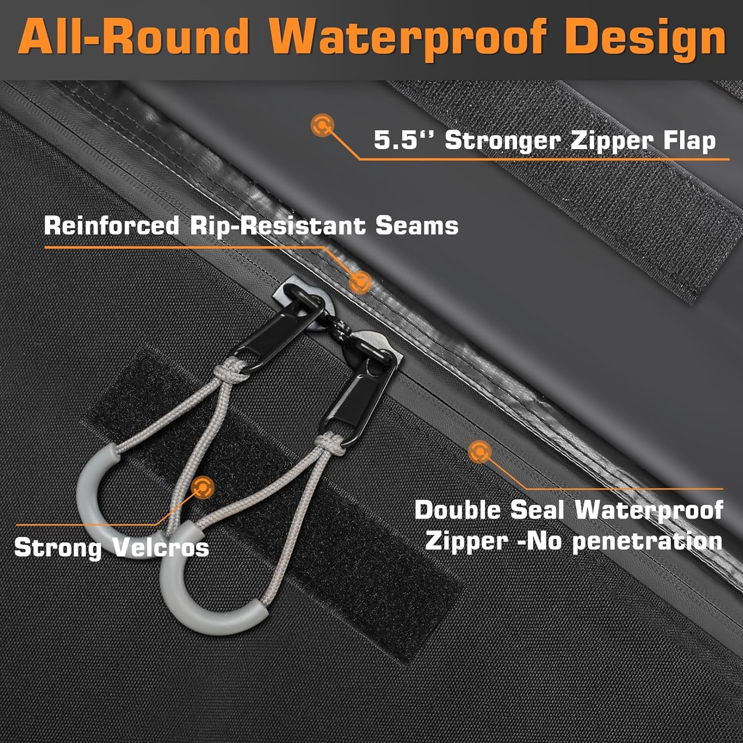 Sailnovo Car Rooftop Cargo Carrier Bag Waterproof 20 Cubic Feet For Top Of Vehicle With/Without Roof Rack Car Top Carrier With 6