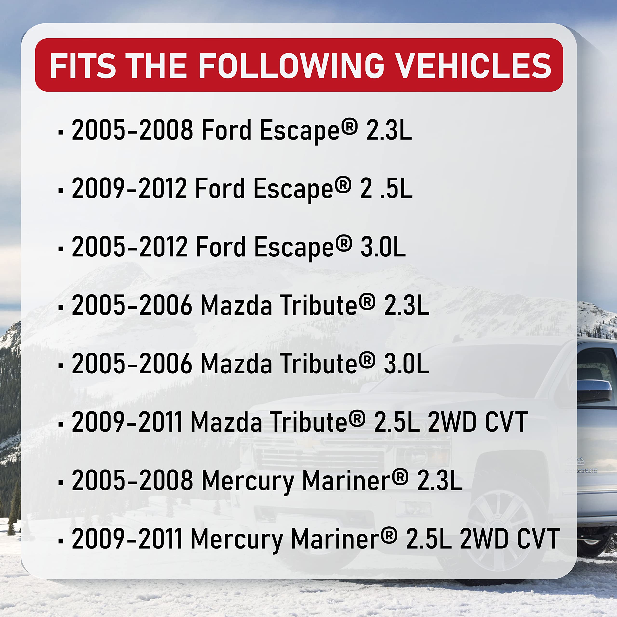 Replacement Engine Motor And Transmission Mount Set Of 4 - Compatible With Ford Escape, Mazda Tribute 2.3L, 2.5L, 3.0L, Mariner