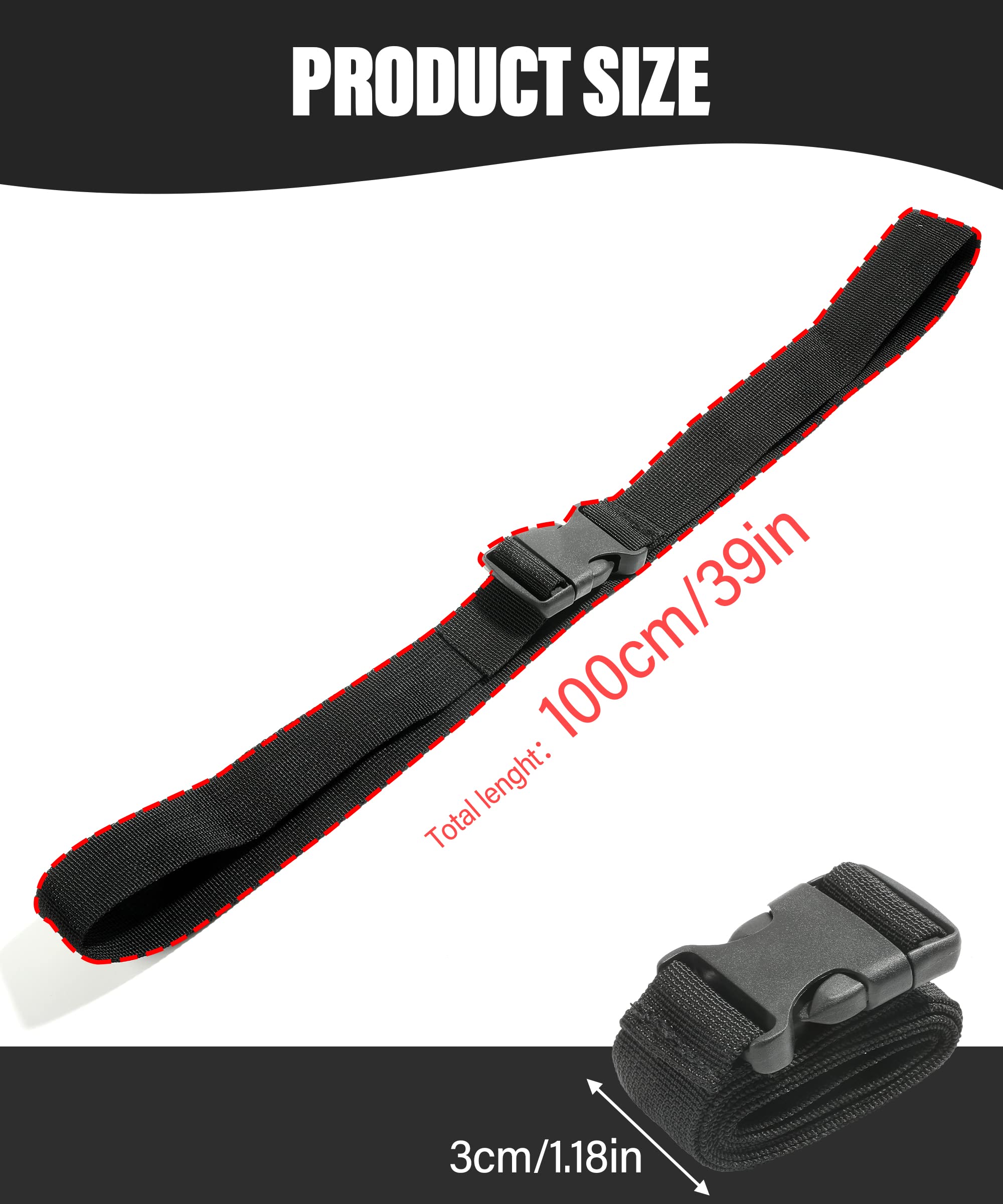 Aociska 39 Inch Battery Strap With Buckle,Battery Tie Down Strap,Battery Box Strap,Quick-Release Polypropylene Webbing Strap,Safely Secures Your Battery Box,Battery Straps For Cars Trucks Boats
