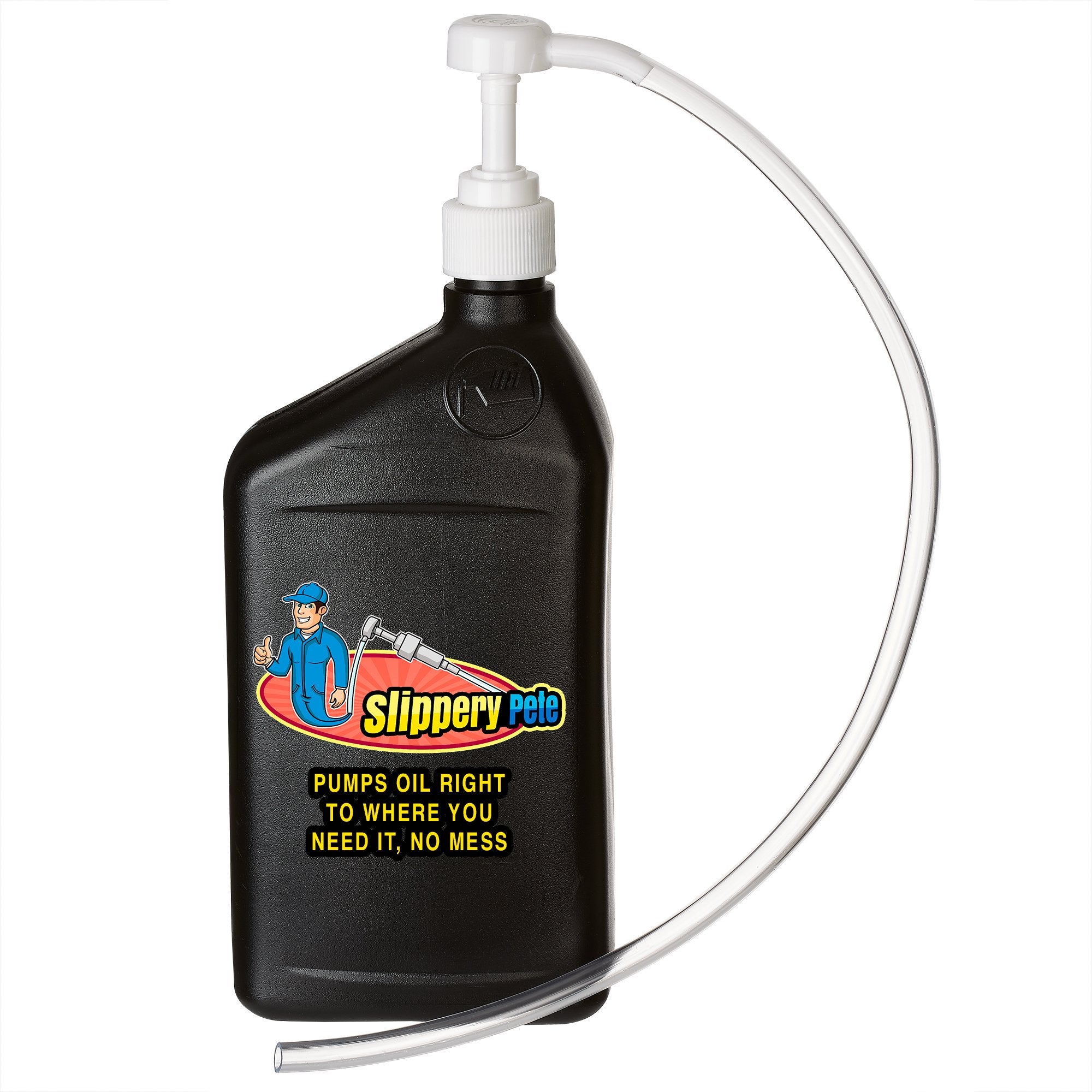 Slippery Pete 5cc Fluid Pump for Quart Bottles - Ideal for Gear Oil, Transmission & Differential Fluid Transfer - White