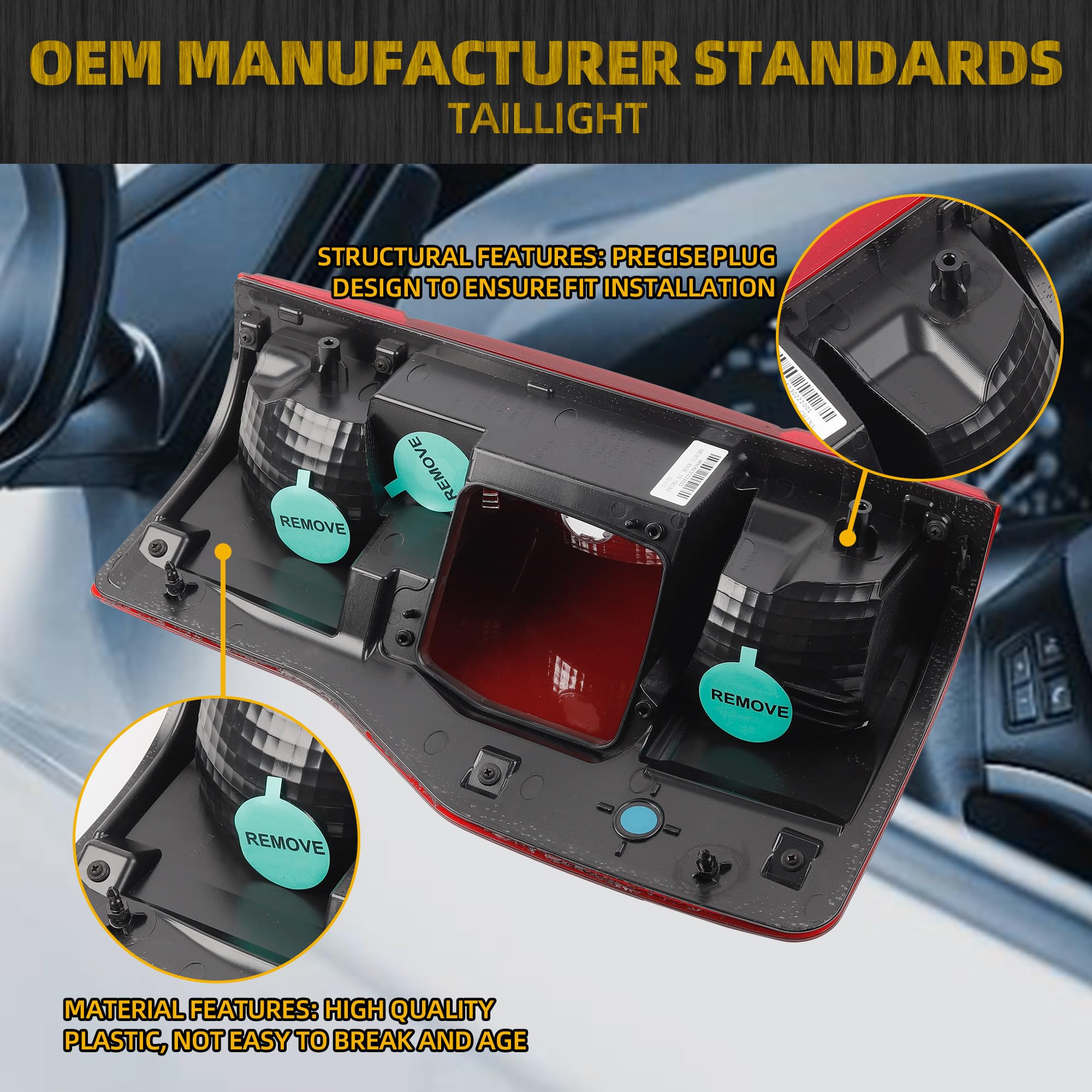 Dasbecan Left Driver Side Tail Light Assembly Compatible With 2020 2021 2022 Ford F250 F350 Super Duty Blind Spot Module Can Be