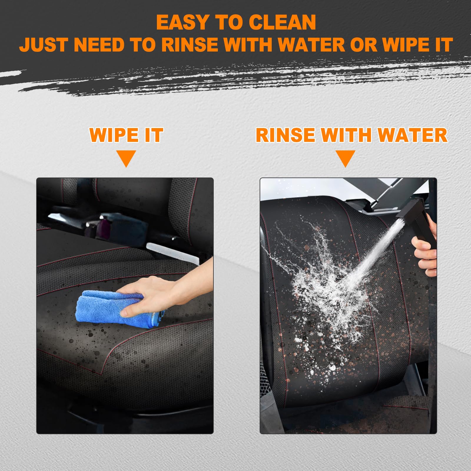 BORDAN UTV Waterproof Seat Cover for 2017-2021 Polaris Ranger XP 1000/2020-2025 Polaris Ranger 1000, Heavy Duty 1680D Seat Cover