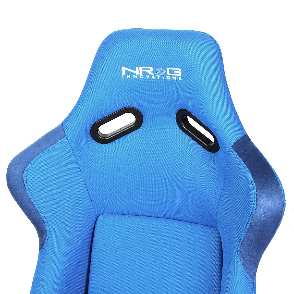 Nrg Innovations Nrg-Frp-300Bl Fiber Glass Fixed Back Bucket Racing Seat, 4Pt Harness Compatibility, Blue Seat Cover, 23''W X 18'