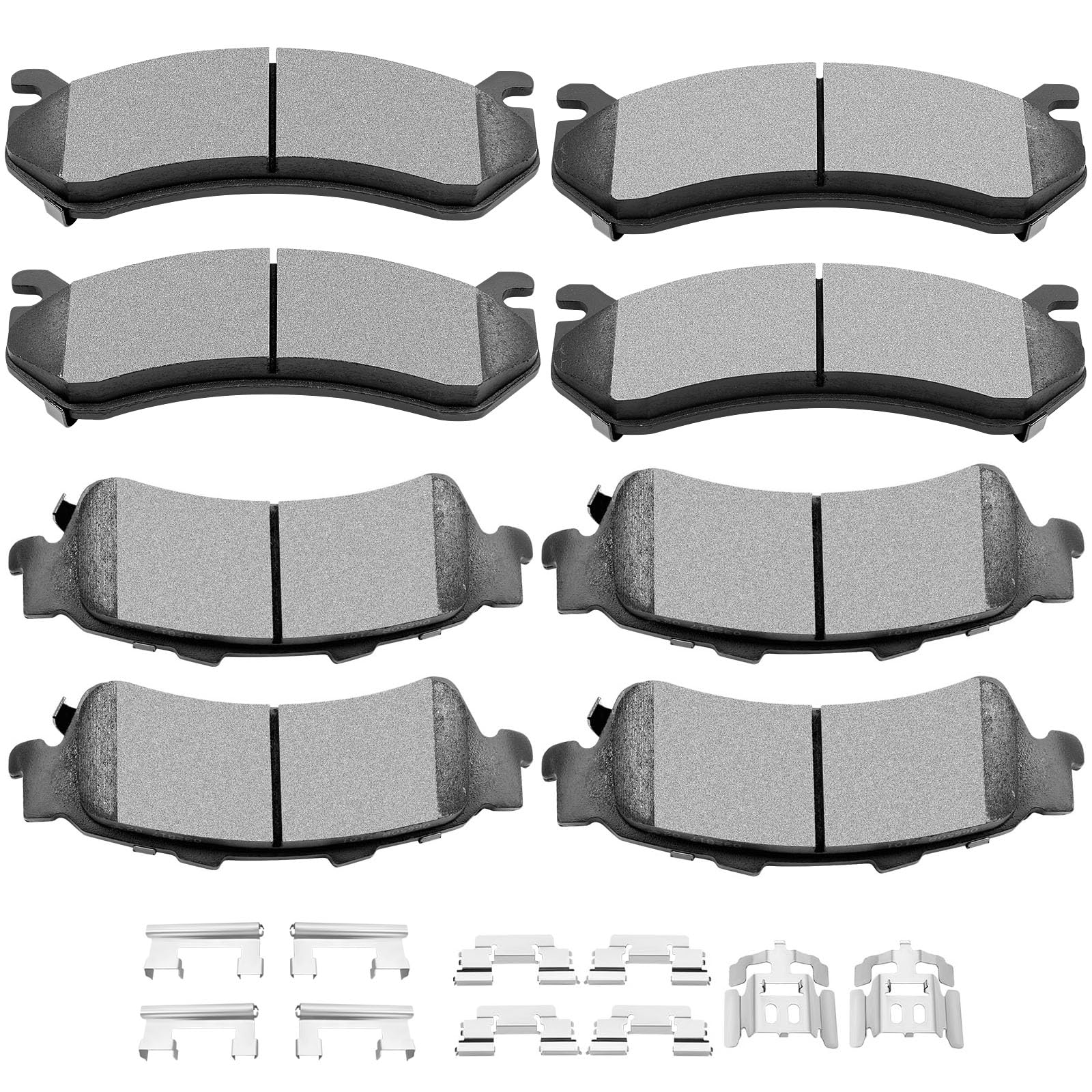 Ceramic Brake Pads Kits,Scitoo 8Pcs Disc Brakes Pads Set Fit For Chevy Astro Avalanche Silverado 1500 Hd Suburban 1500 Tahoe, Fo