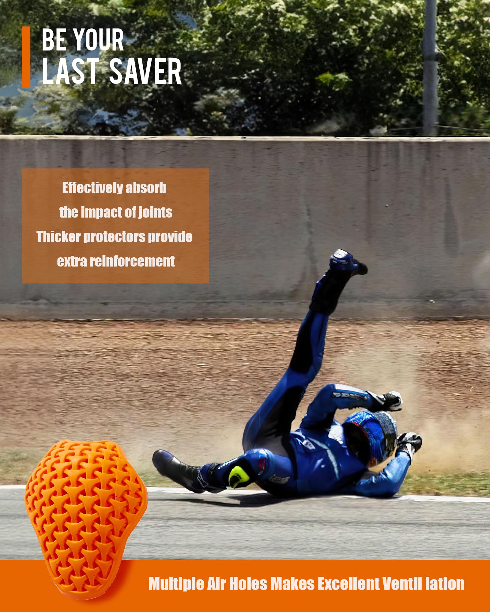 BORLENI CE Level 1 Back Armor Protection Pad and CE Level 2 Elbow and Shoulder Certified Armor Pads Set, Motorcycle Armor Protec