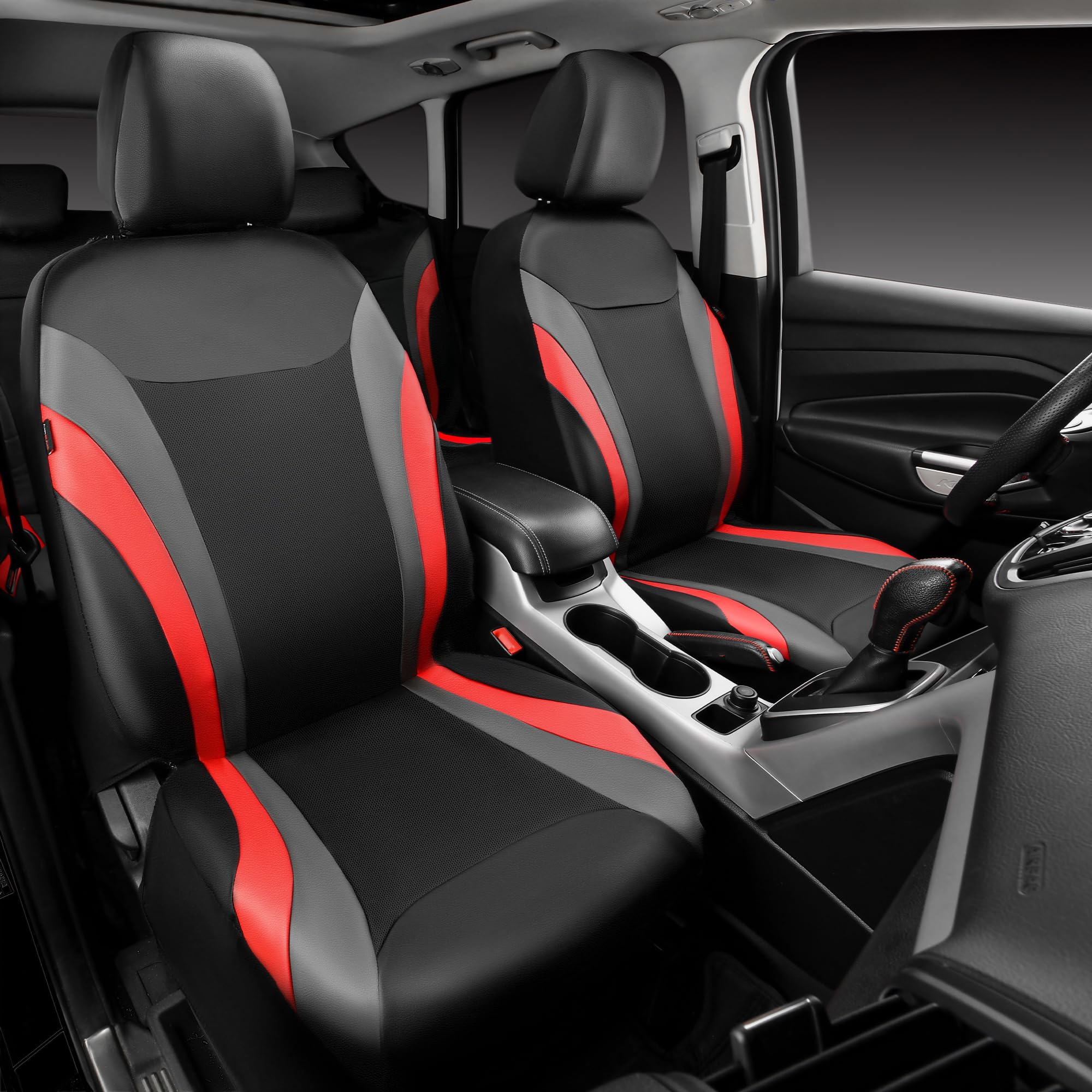 Car Pass Leather Car Seat Covers Full Set,Waterproof Automotive Seat Covers For Cars Suv Sedan Truck,Airbag Compatible,5Mm Compo