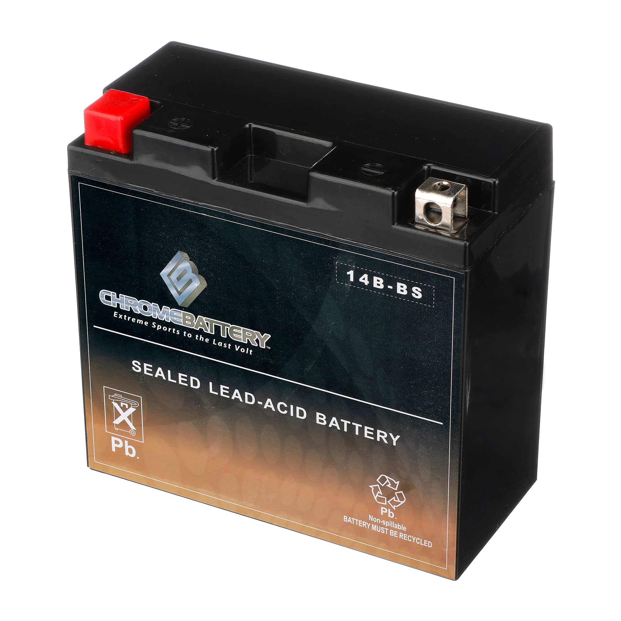 Cb Chromebattery Yt14B-Bs Maintenance-Free, 145Cca, 12V 13Ah Battery Replacement For Atv, Motorcycle, Jet Skis, Scooter, Utv, An