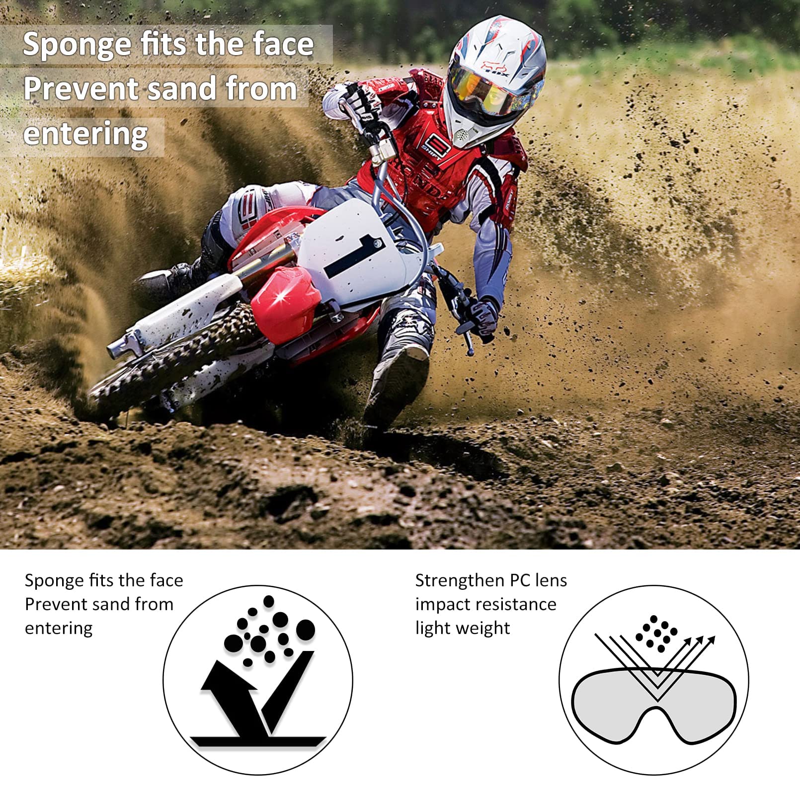 LMAVAG Dirt Bike Goggles Youth ATV Goggles Motorcycle Goggles for Men Women Adult Youth Kids Motocorss Riding Racing Goggles MX