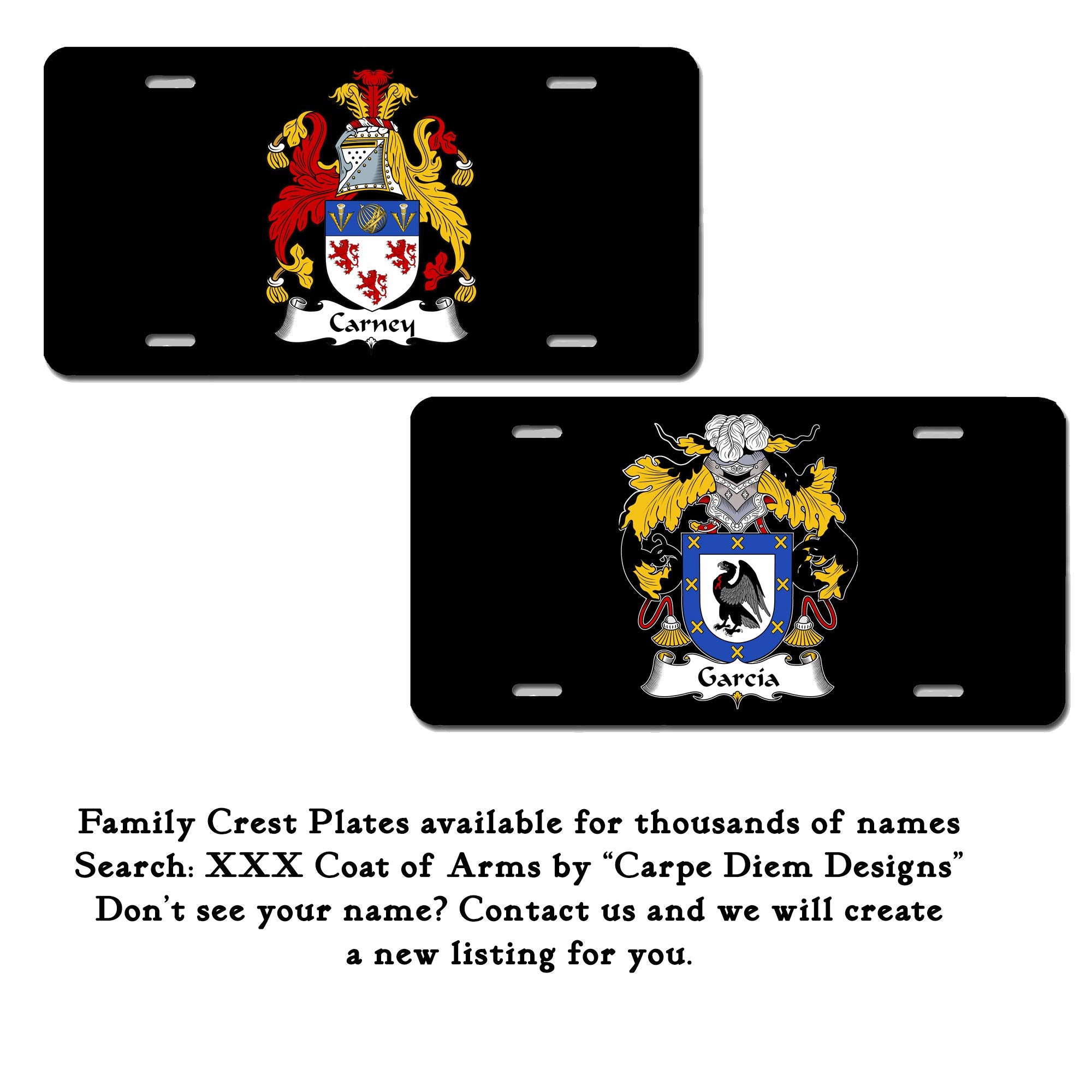 Carpe Diem Designs Customized Full Size License Plate | Car 6X12 | 5 Sizes | Personalized For Car Front Bumper, Wheelchair, Signage, Mailbox | Made In The Usa .032 Thick Aluminum