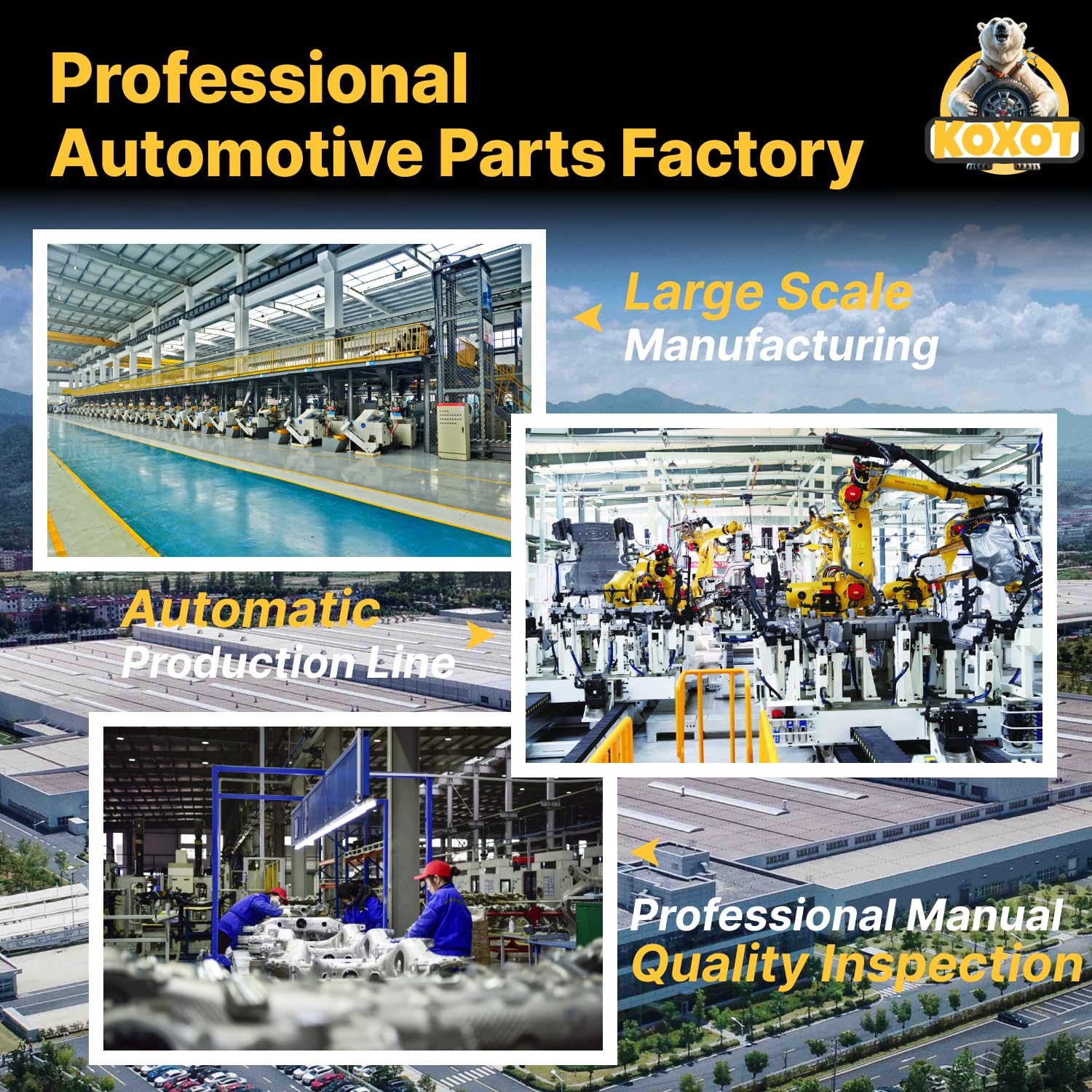 Koxot K80822 K80823 2Pcs Front Stabilizer Sway Bar Link Compatible With Chrysler 300 2005-2022, Compatible With Dodge 2008-2022