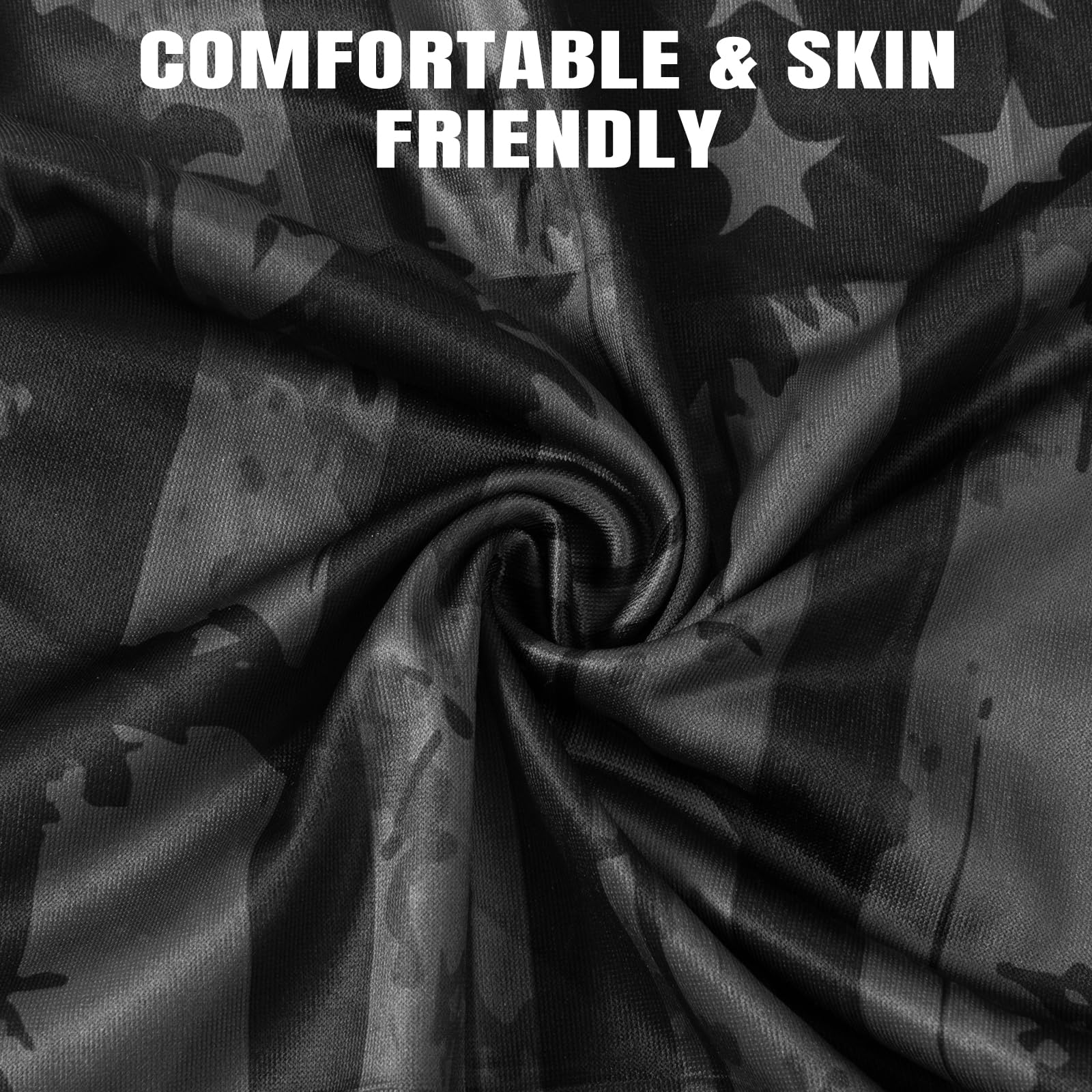 HONGTEYA 6 Pack Neck Gaiter Face Mask: Breathable Windproof Face Cover Balaclava High Elastic Earloop Bandana for Men Women