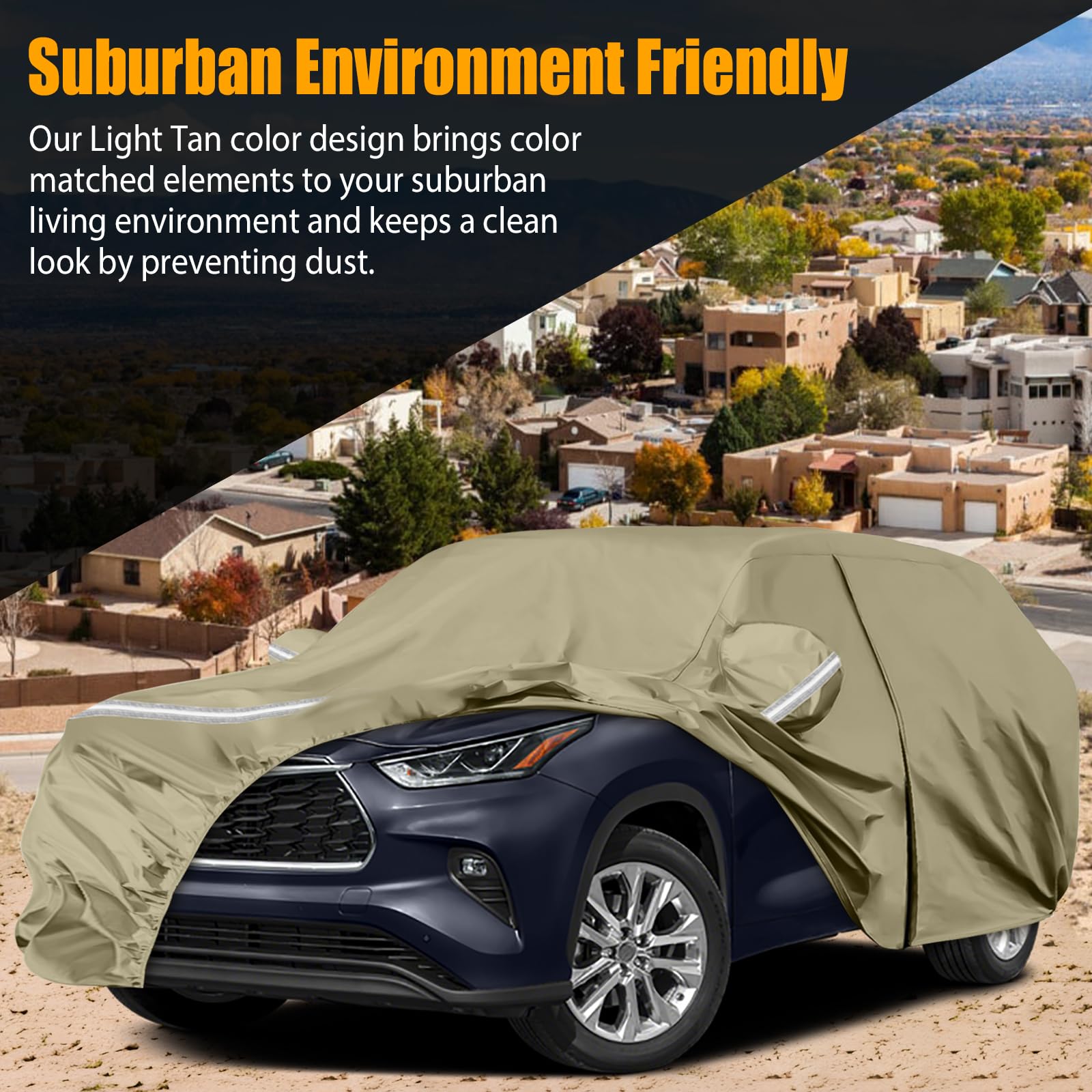 Waterproof Car Covers Replace for 2008-2025 Toyota Highlander, Multilayer Heavy Duty with Cotton Liner All Weather Car Cover wit