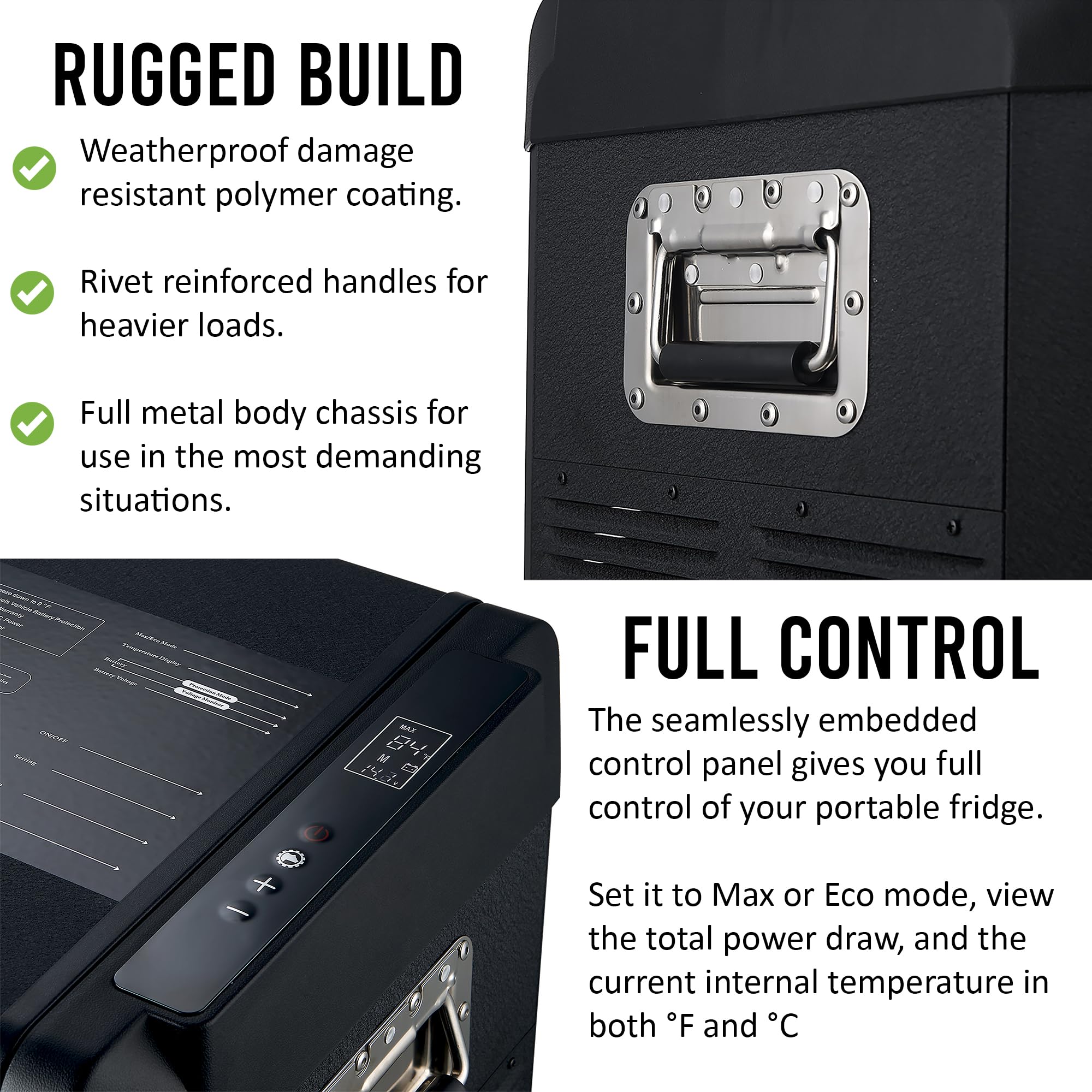 Explorer Bear 12 Volt Refrigerator 12V Car Fridge 50L/52.8Qt 12/24V Dc 110-240V Ac Portable Freezer Compressor Cooler 0?-50? 3-Year Warranty For Truck Van Rv Suv Boat Trailer Travel Road Trips Camping