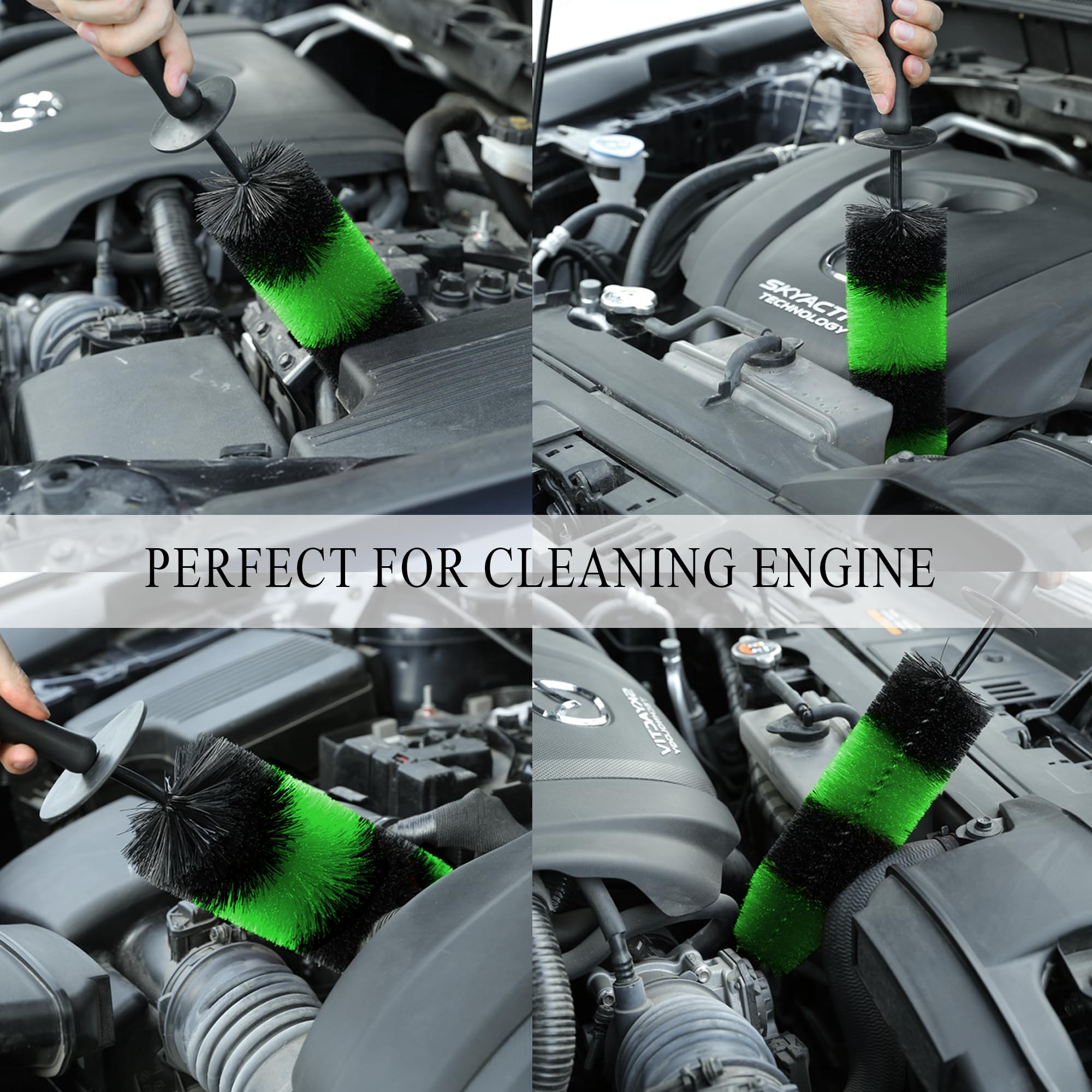 Takavu Master Wheel & Tire Brush, Easy Reach Rim Detailing Brush, Multipurpose Use For Wheels, Rims, Exhaust Tips, Motorcycles (