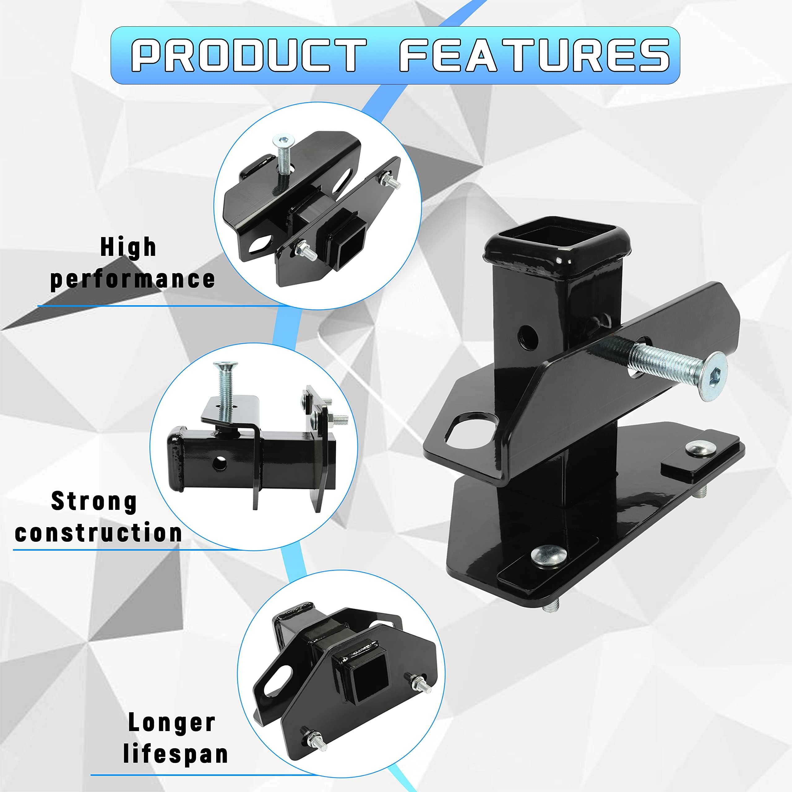 Class 3 Trailer Hitch & Cover Kit Compatible With 2003-2023 Dodge Ram 1500 2500 3500 2'' Rear Receiver Hitch Tow Towing Trailer