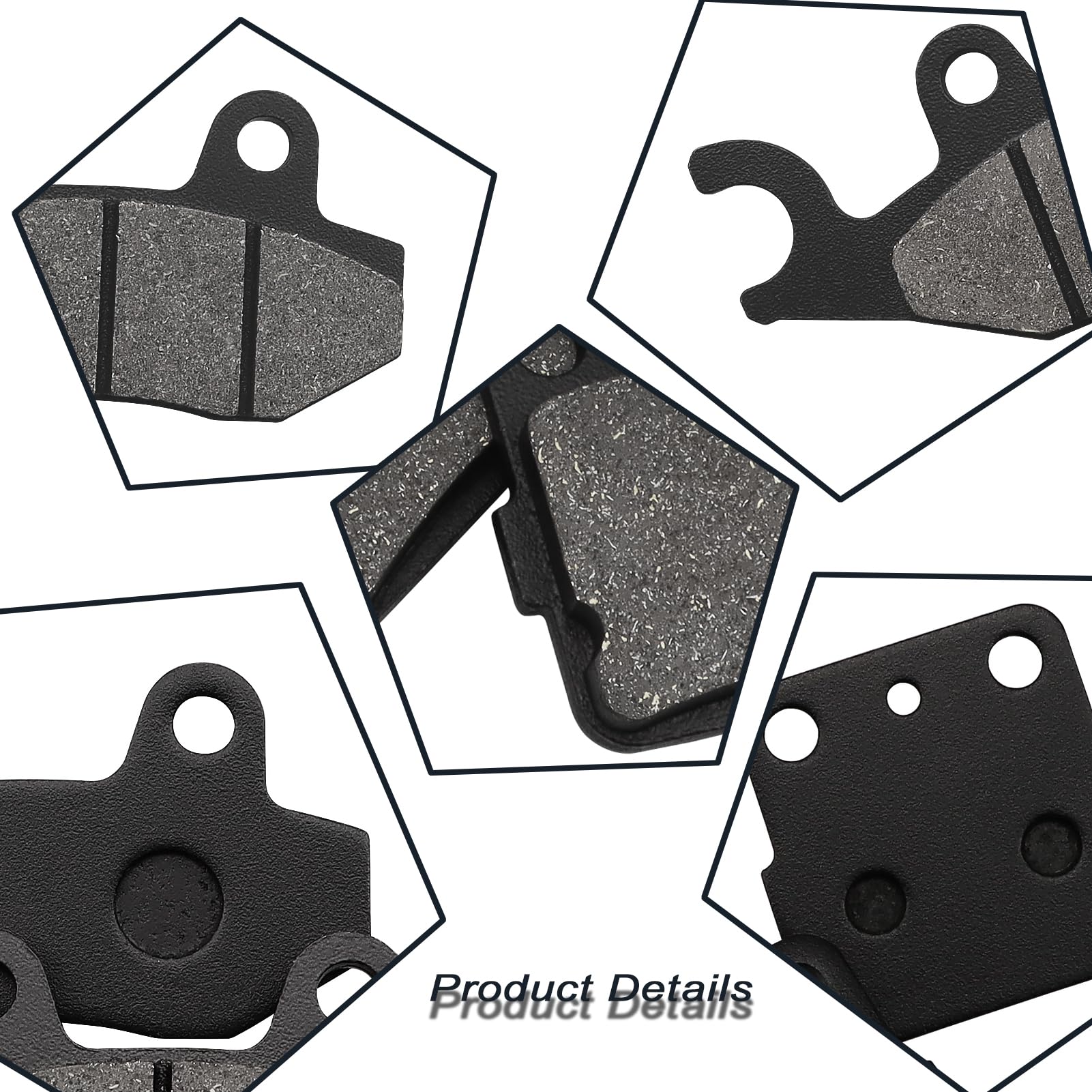 ZICOO Brake Pads for Yamaha YFZ450 YFZ 450 S/T 2004-2005, Front & Rear