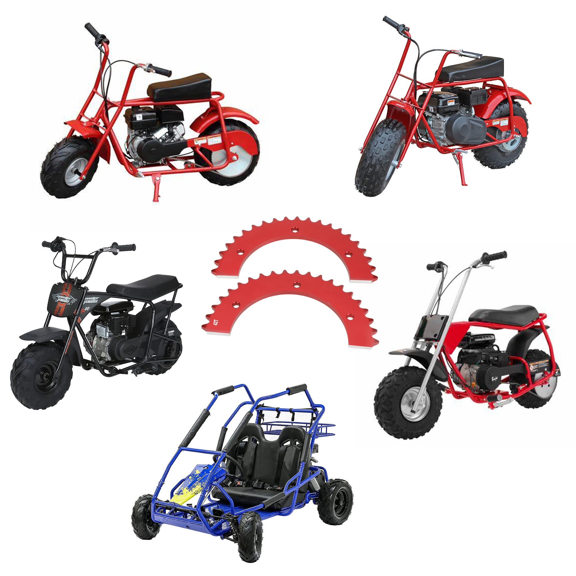 Grehua Universal Split Sprocket 420 Chain 42 Tooth Rear Drive Wheel Aluminum Sprocket For Predator 212Cc 196Cc 420Cc 389Cc 301Cc