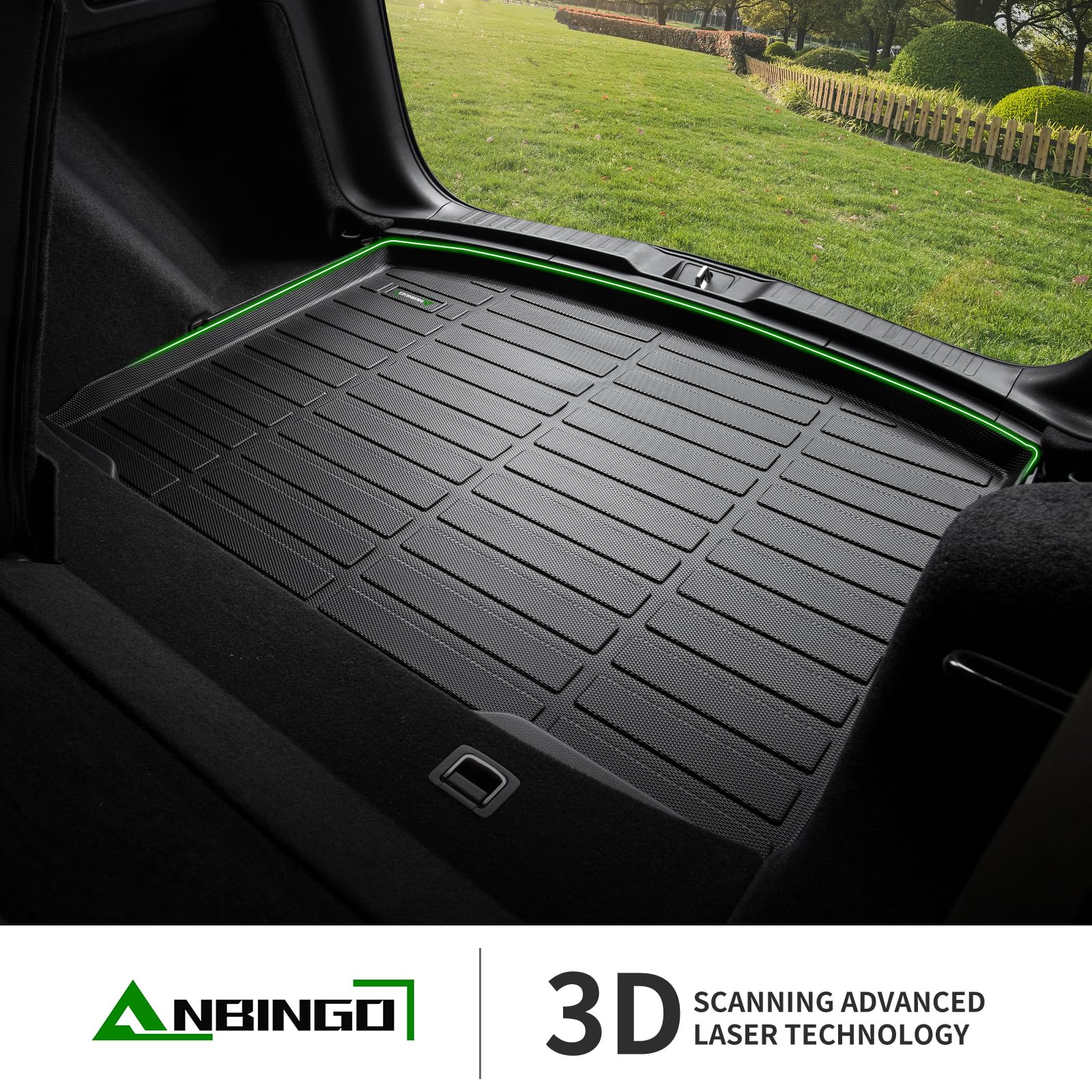 Anbingo® Floor Mats & Cargo Liner Set Fit For 2023 2024 2025 Mazda Cx-50 All Weather Protection Tpe Anti-Slip Automotive Floor Liners, Fits 1St & 2Nd Row Full Set Custom Accessories, Black