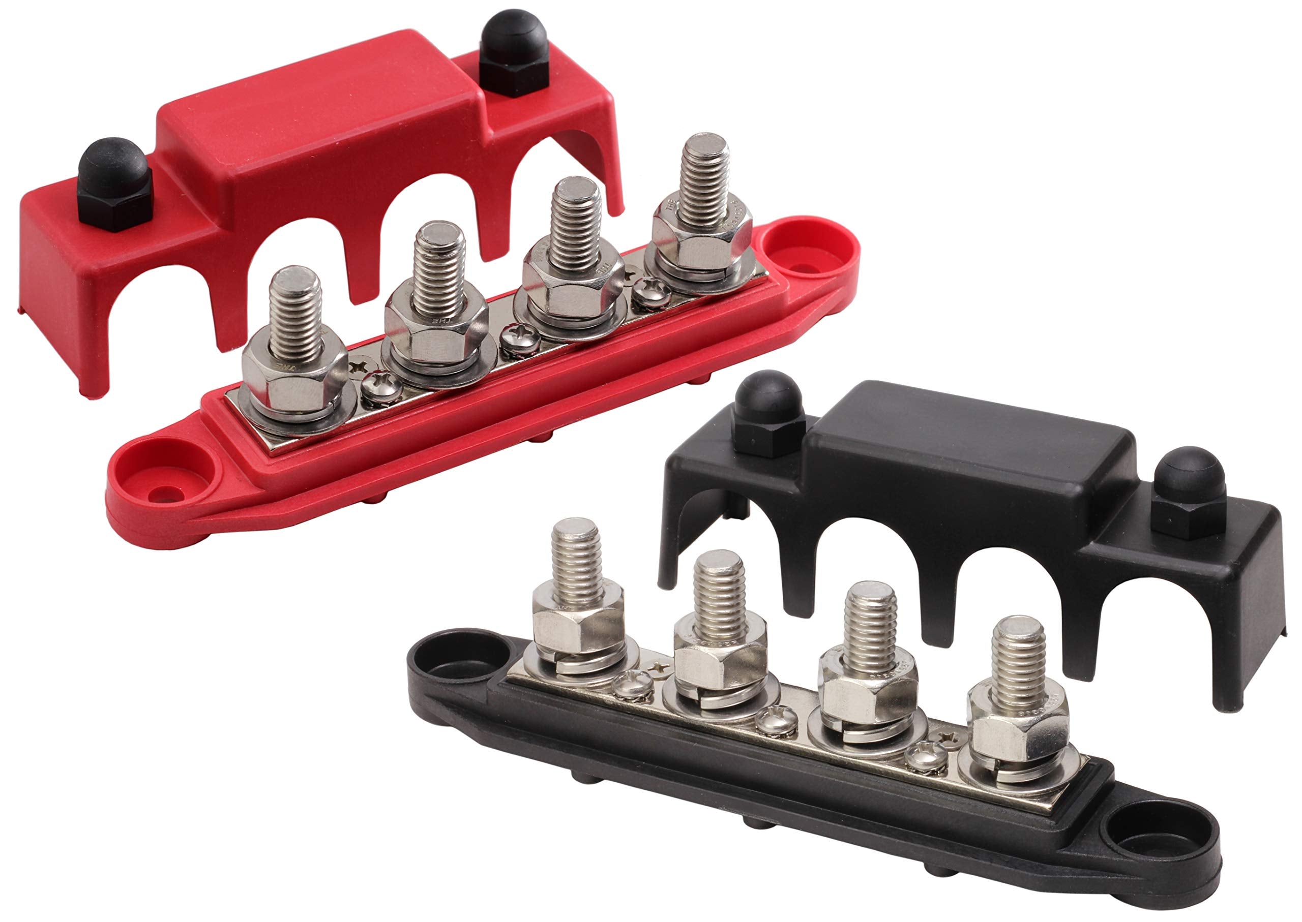 Fastronix 3/8'' 4 Stud Power And Ground Distribution Block With Cover