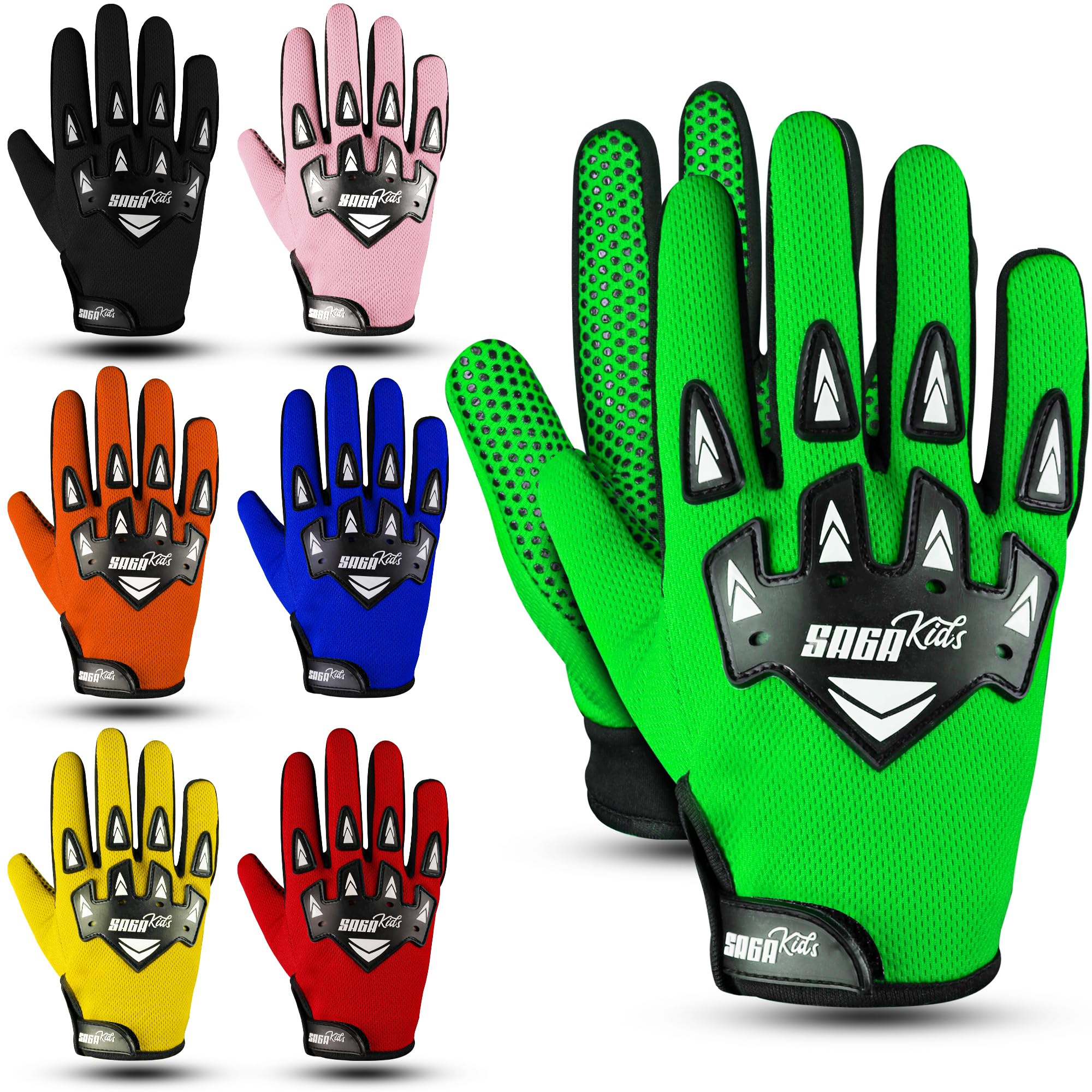 Saga Sports Youth Motocross Gloves - Pro-Grade Protection For Dirt Bike & Bmx Riders | High-Performance Gear For Boys & Girls |