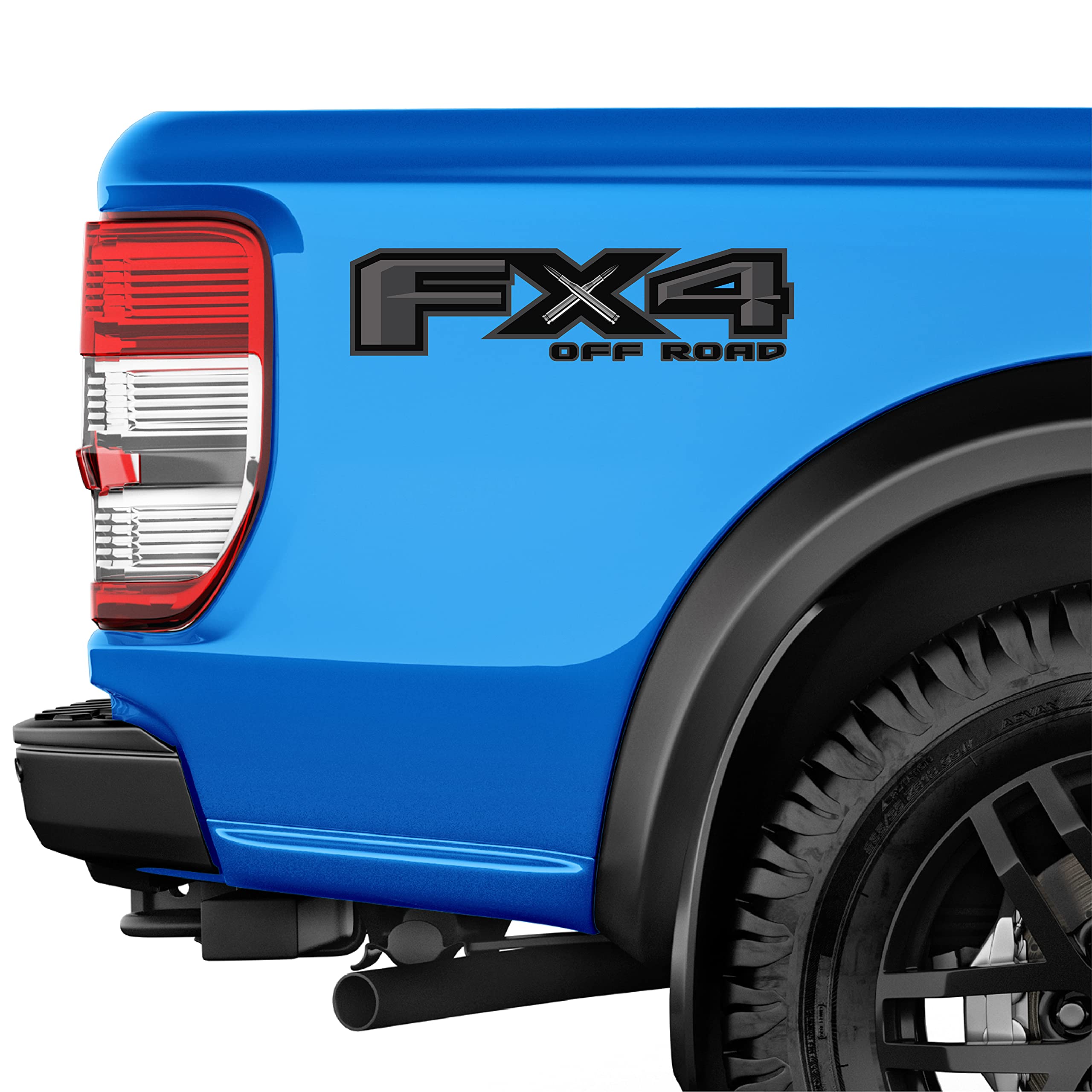 Fx4 Off Road Decal Usa Black Flag Replacement Sticker F 150 Bedside Emblem For 4X4 Truck Super Duty (Fx4 Off Road Decal Black Replacement Sticker)