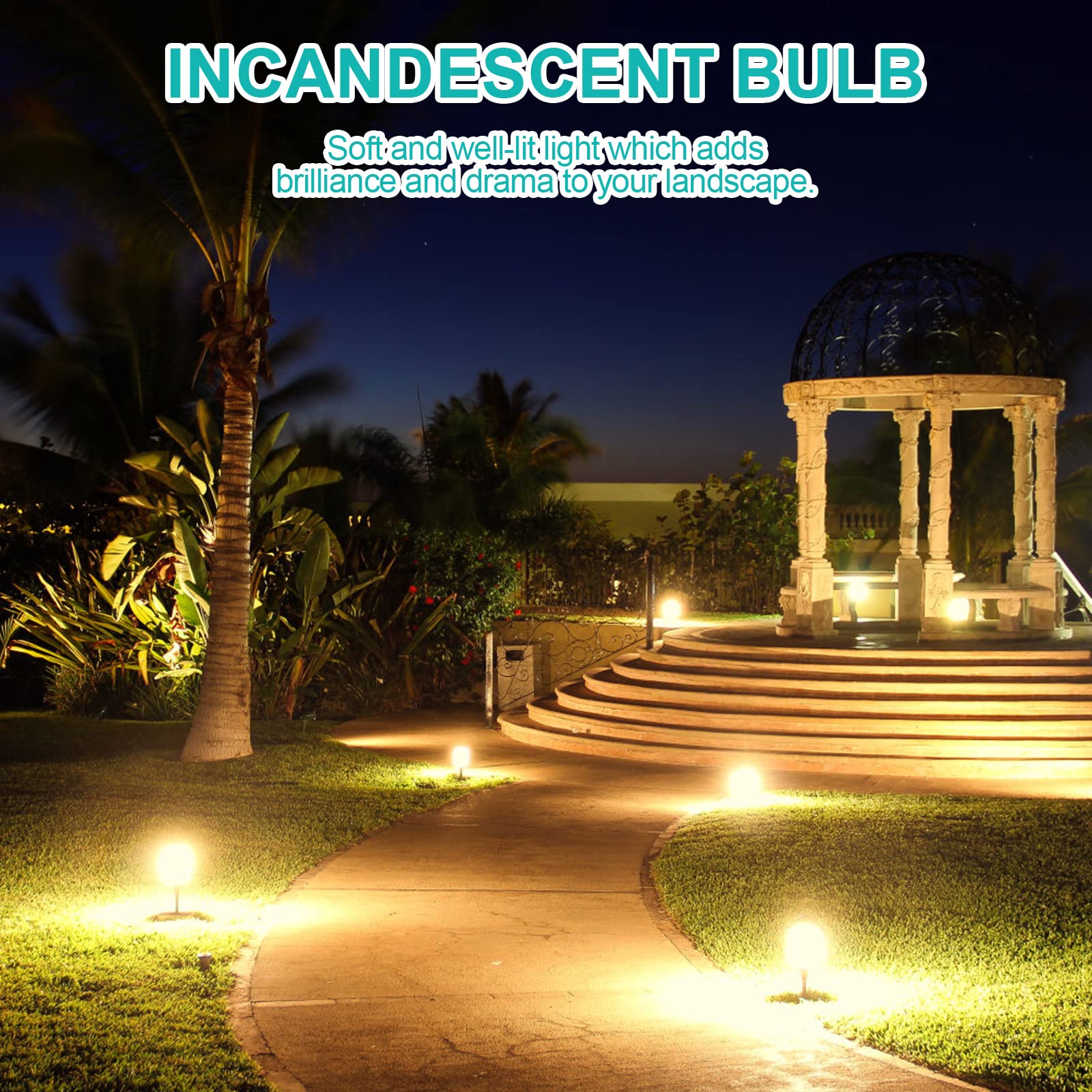 Kscjdg 18W 12V T5 Light Bulb Replacement Landscape Light Bulbs -Wedge Base Lights Bulb -Malibu Lights Bulbs -Low Voltage Landsca