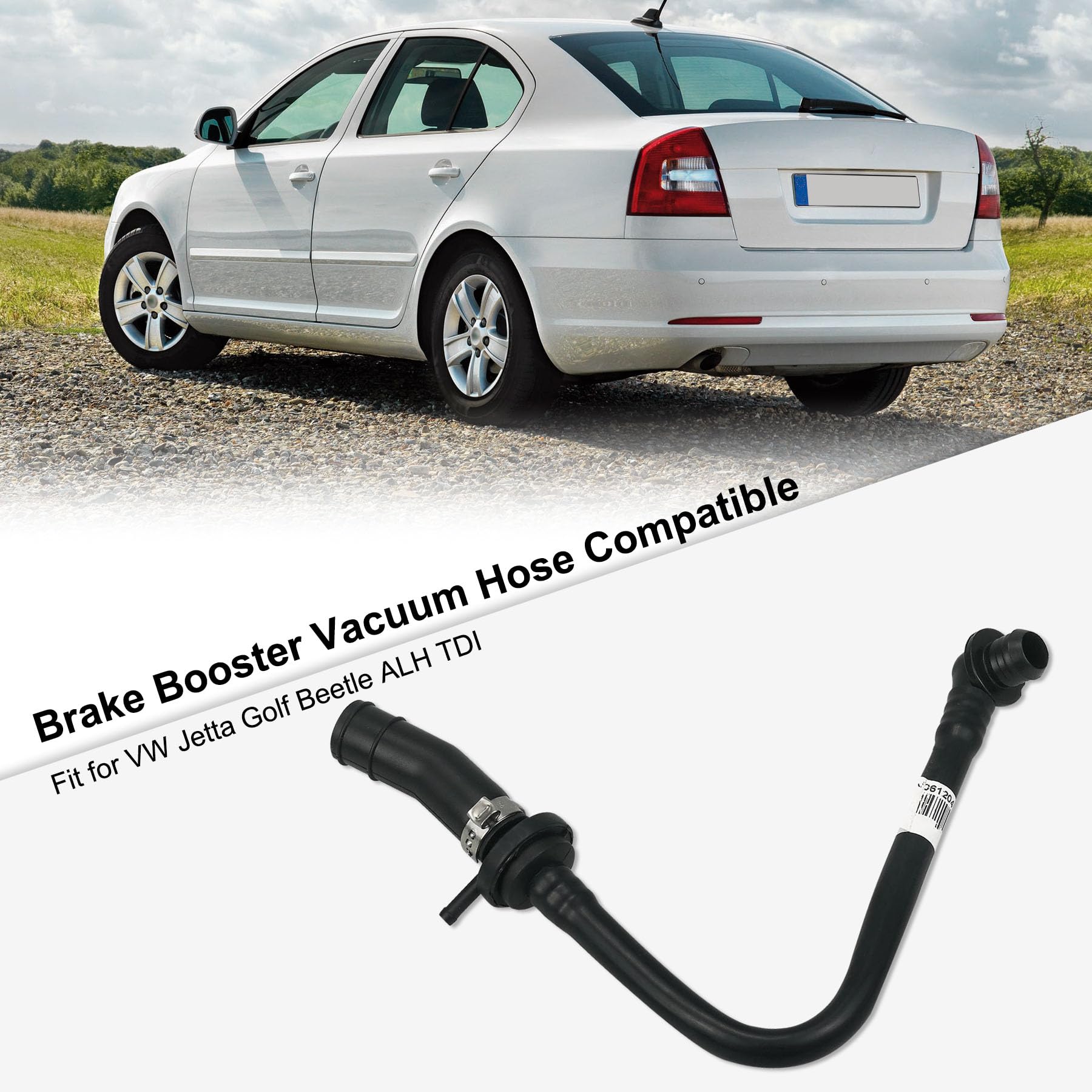 Brake Booster Vacuum Hose Fit For Vw Jetta Golf Beetle Alh Tdi Audi, J0612041Gd