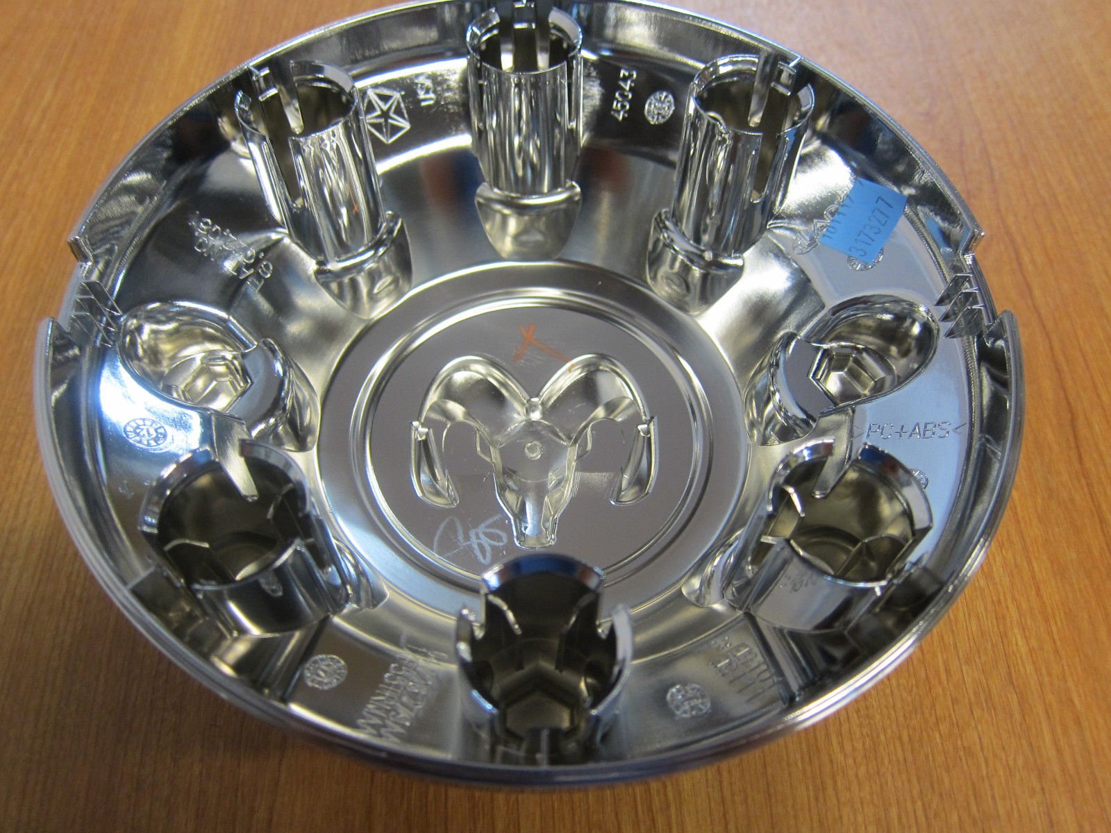 Dodge Ram 2500 3500 Chrome Wheel Ram'S Head Center Cap Pair Mopar Oem