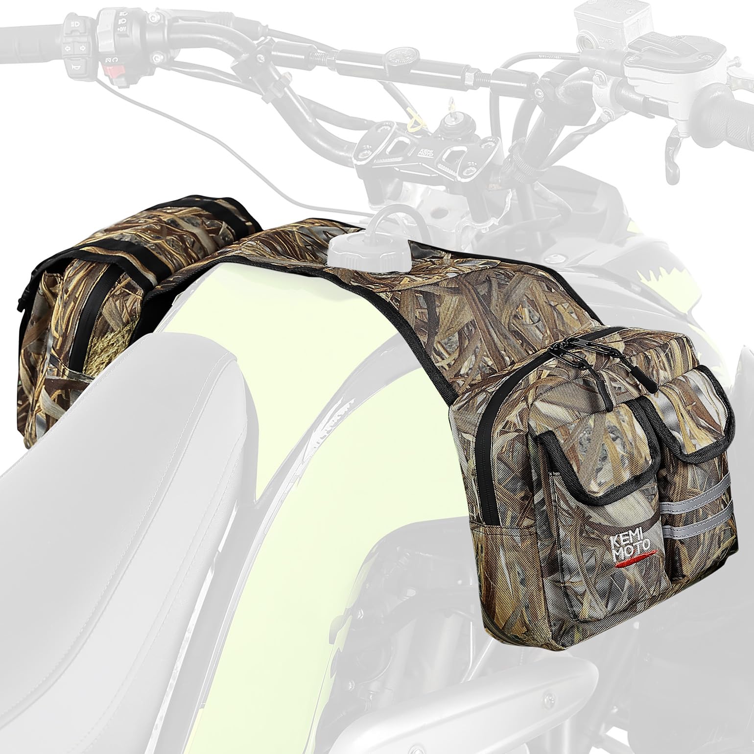 Kemimoto Atv Tank Bag Water-Resistant Cooler All Terrain Vehicles Accessories Motorcycle Saddle Bag Compatible With Most Atvs An