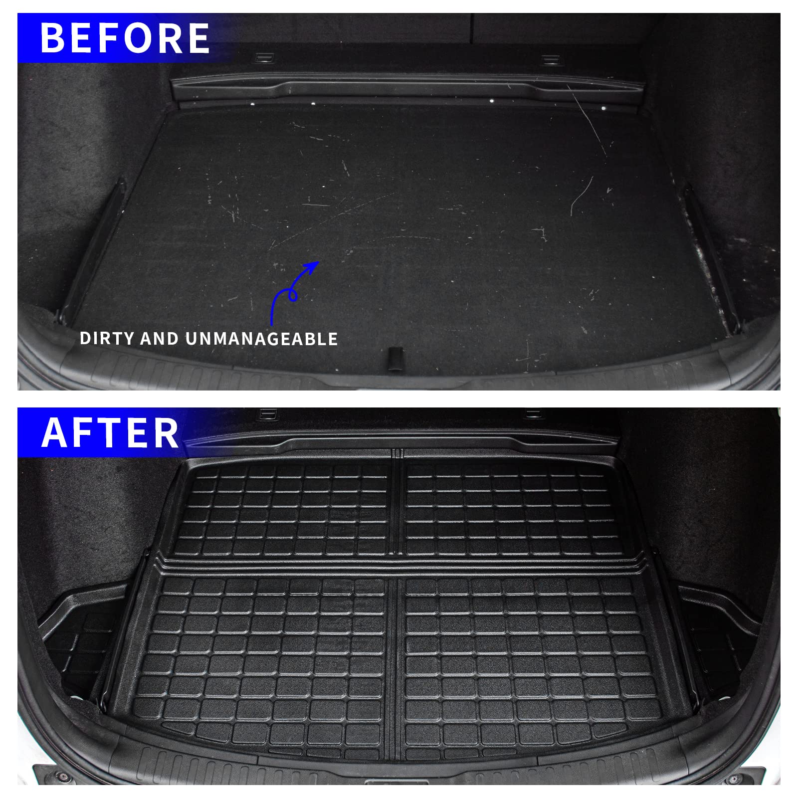 Rongtaod Floor Mats Compatible With 2017-2022 Honda Crv Cargo Liner Trunk Mat Tpe All Weather Trunk Liner 2021 Cr-V Accessories