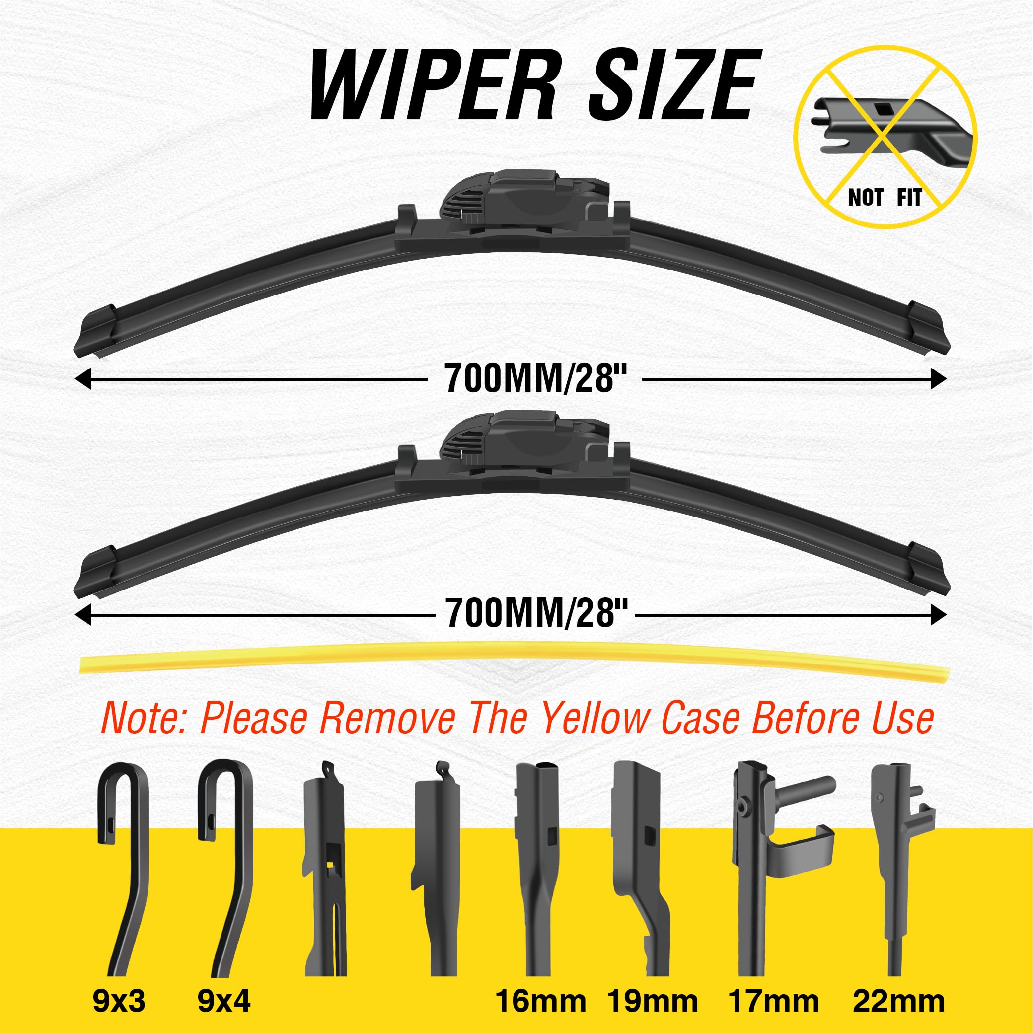 5 Plus Wiper Blades 28+28 Windshield Wiper Blades (Set Of 2),Replacement For Ford Escape 2013-2019,Edge 2015-2022,Focus 2012-201