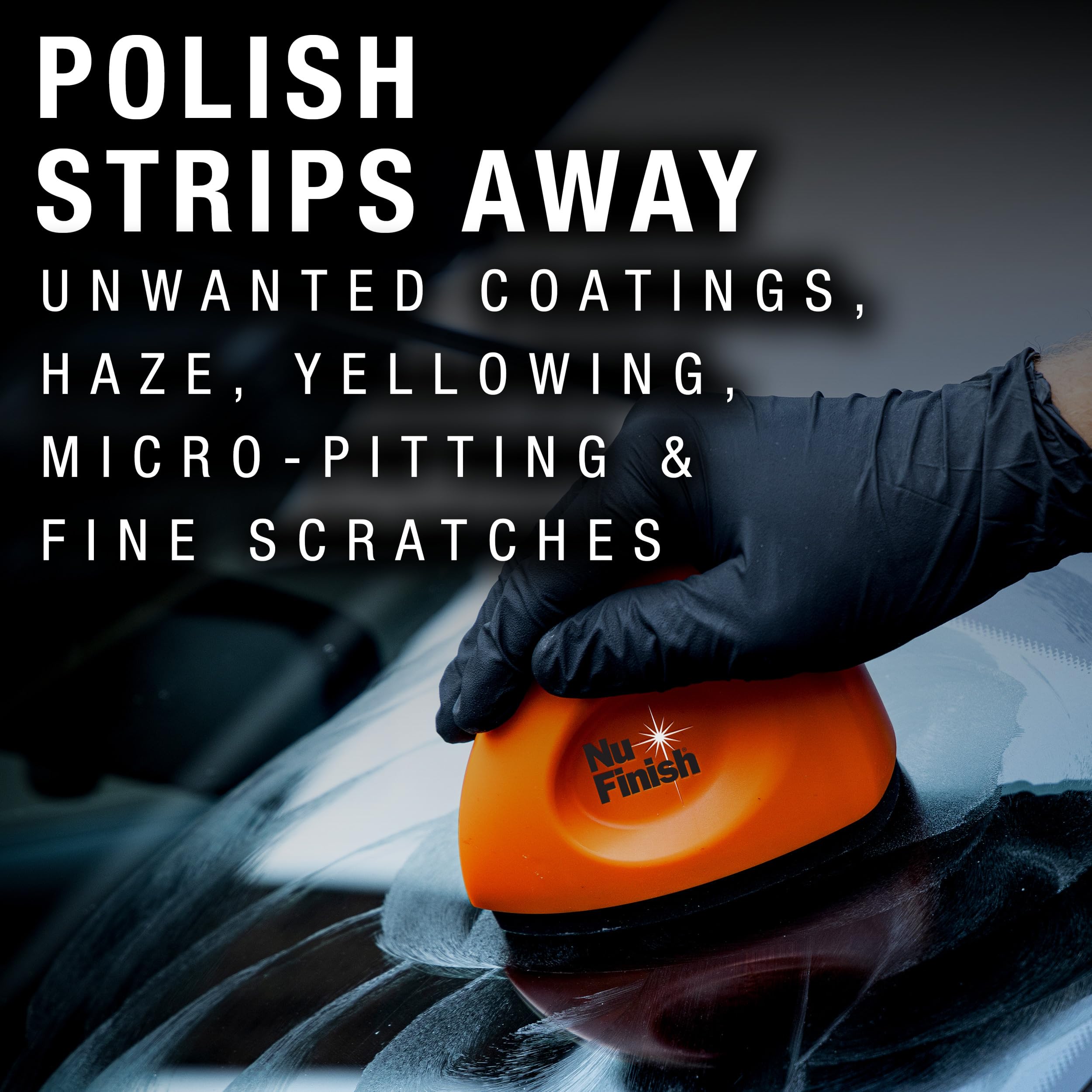 Nu Finish Glass Restore & Repel Kit - Two Step Windshield Regimen with Polishing Compound, Ceramic Sealant & Applicator Tools