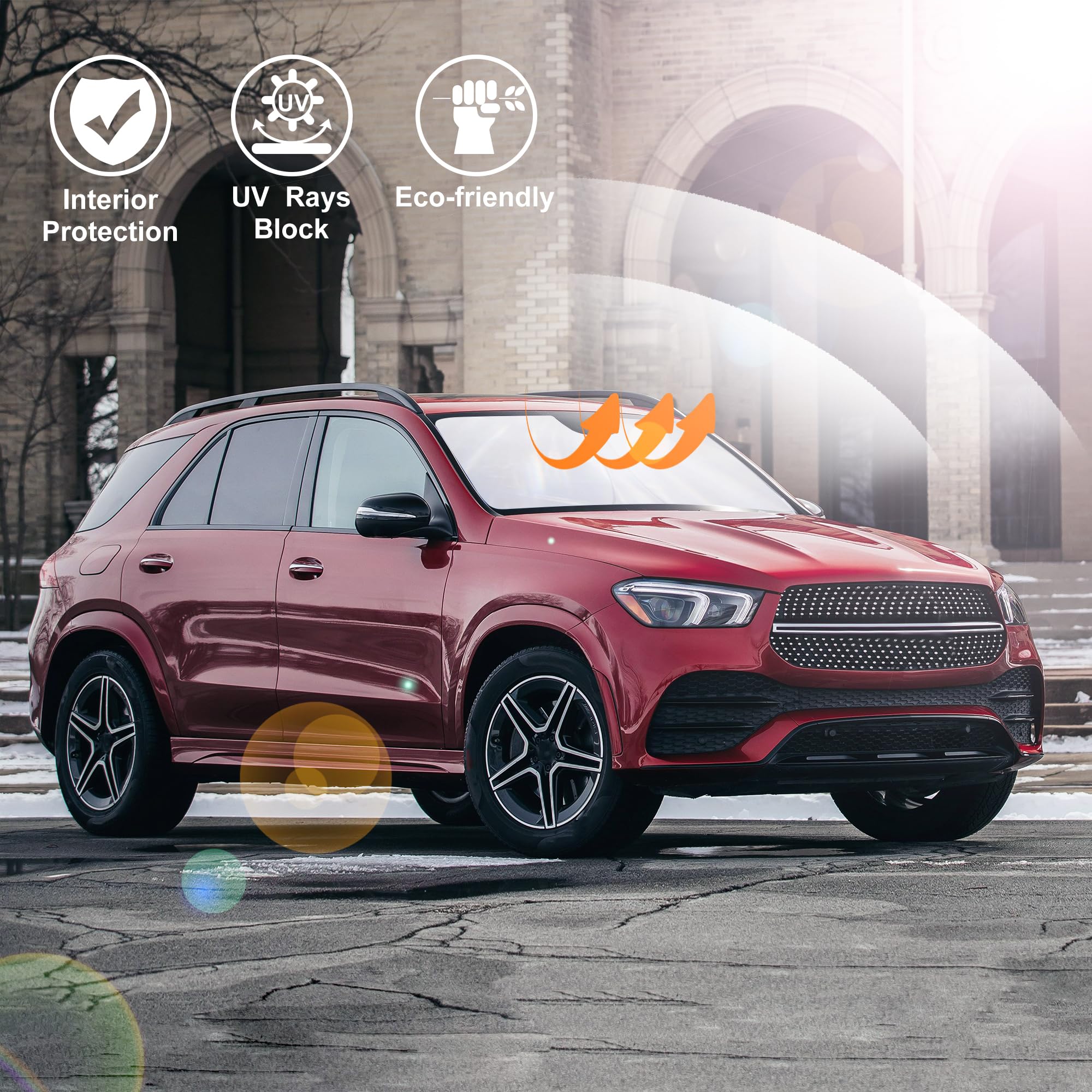 Windshield Sun Shade Compatible With 2020 2021 2022 2023 2024 2025 Mercedes Gle 350 450 Accessories Window Sunshade Sun Visor Pr