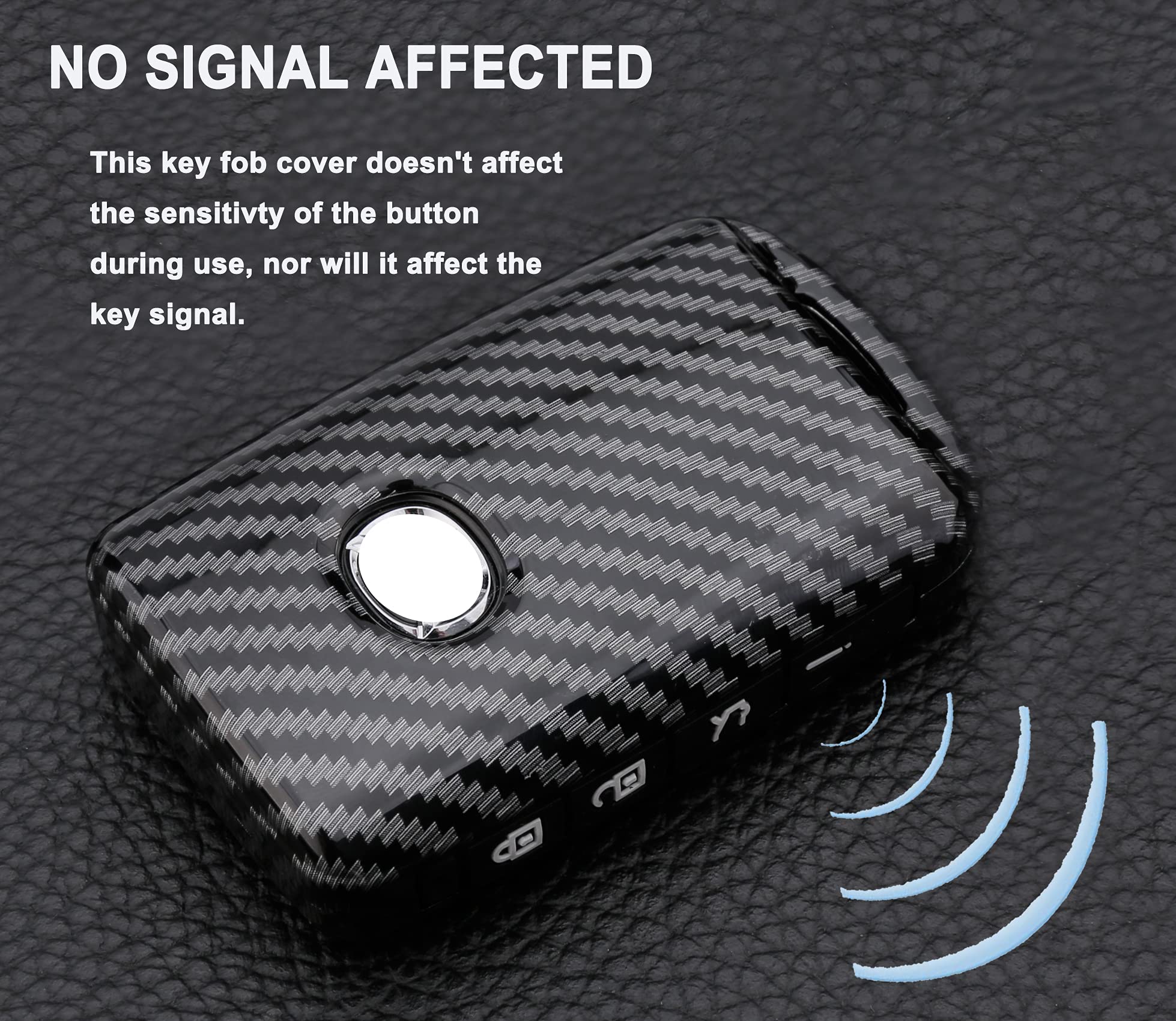 Key Fob Cover Case Fit For 2019-2021 Mazda 3, Mazda 3 Hatchback, Mazda Cx4 Cx5 Cx8 Cx9 Cx-30, Mazda 6 Wazske11D01 Keyless Entry Remote Case Holder Abs Carbon Fiber Pattern (Black)