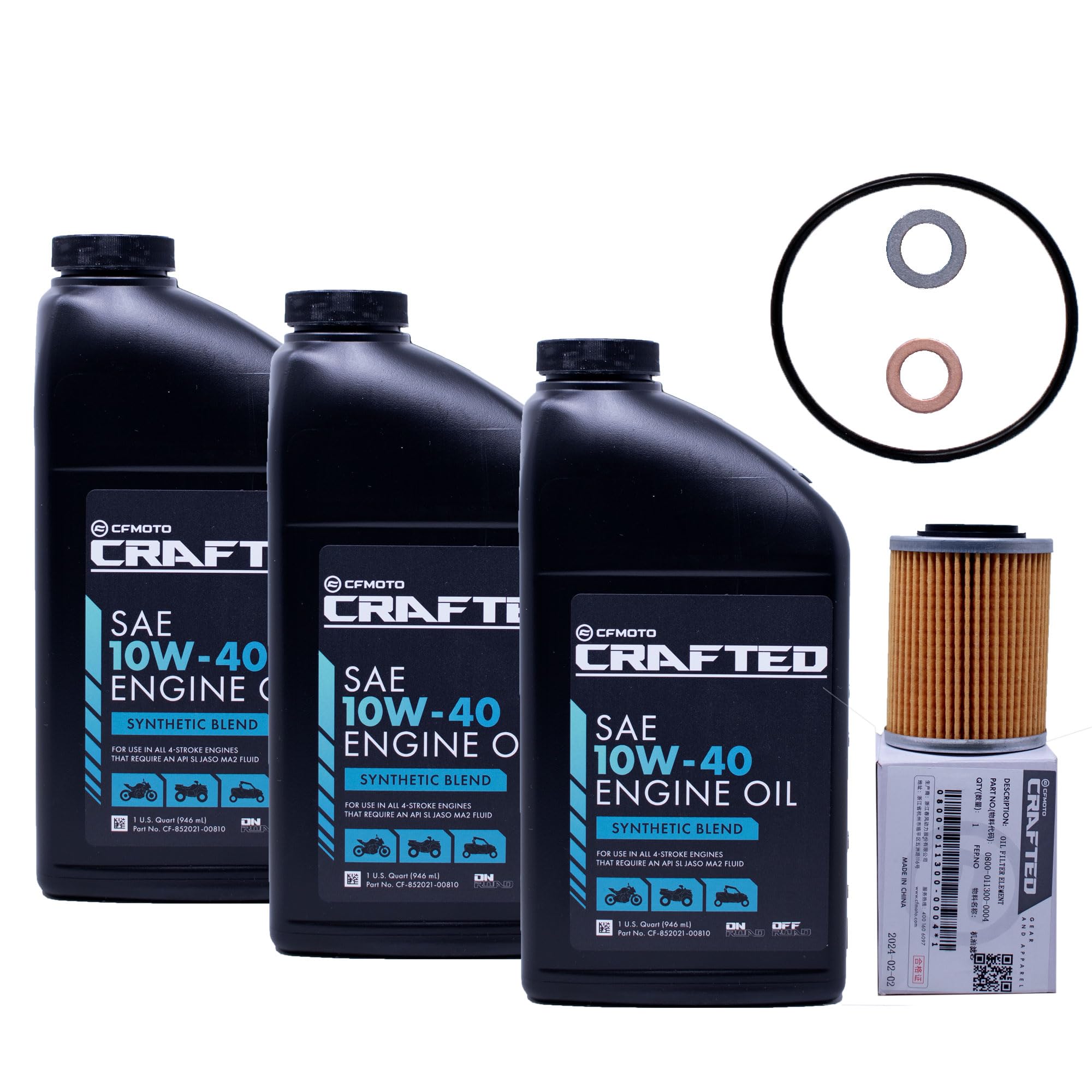 Edwards Oem Semi Synthetic Oil Change Kit Fits All Cfmoto Offroad Vehicles 400Cc And Above