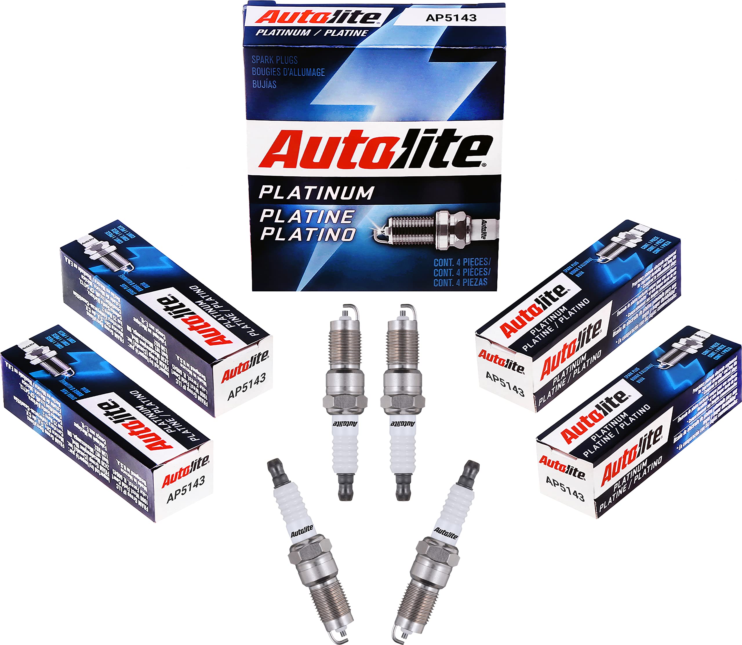 Autolite Platinum Ap5143 Automotive Replacement Spark Plugs (4 Pack)