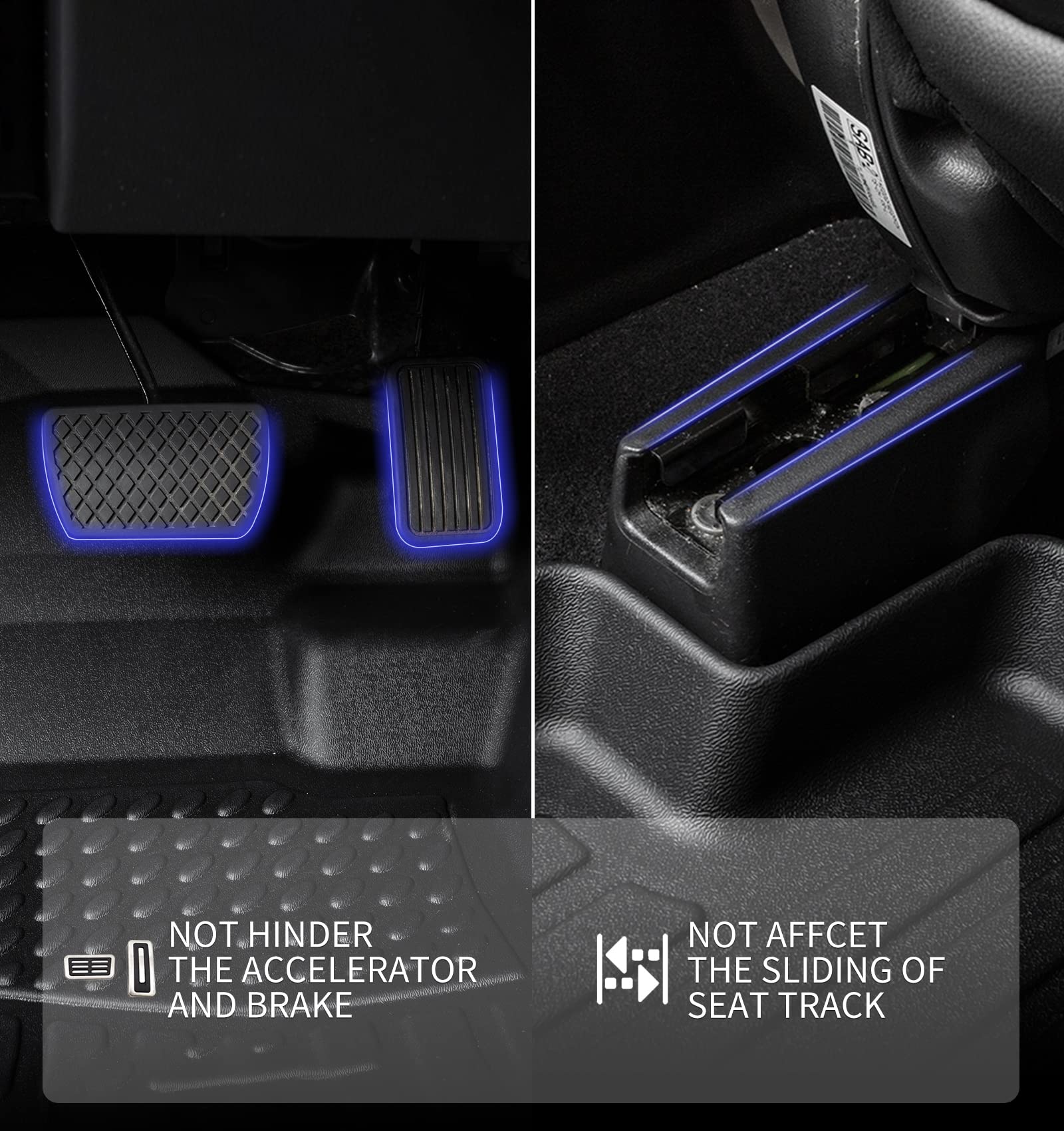 KELCSEECS Floor Mats Custom for 2025 2024 2023 2022 2021 Kia Sorento(Not for Hybrid) Car Mats All Weather Automotive Floor Liner