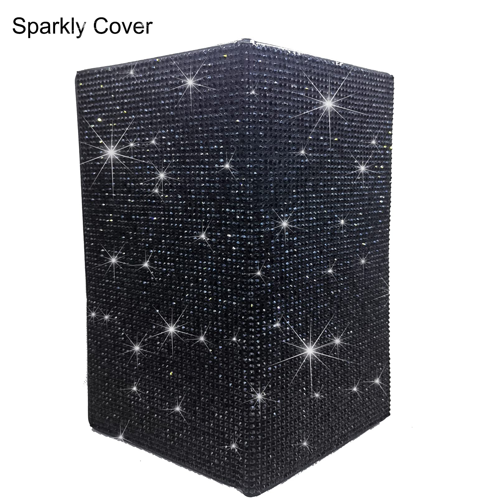 Lifutopia Bing Rhinestone Car Registration And Insurance Document Holder, Glitter Card Holder, Lether Vehicle Accessories Car Essentials Glove Box Organizer Wallet Case Black