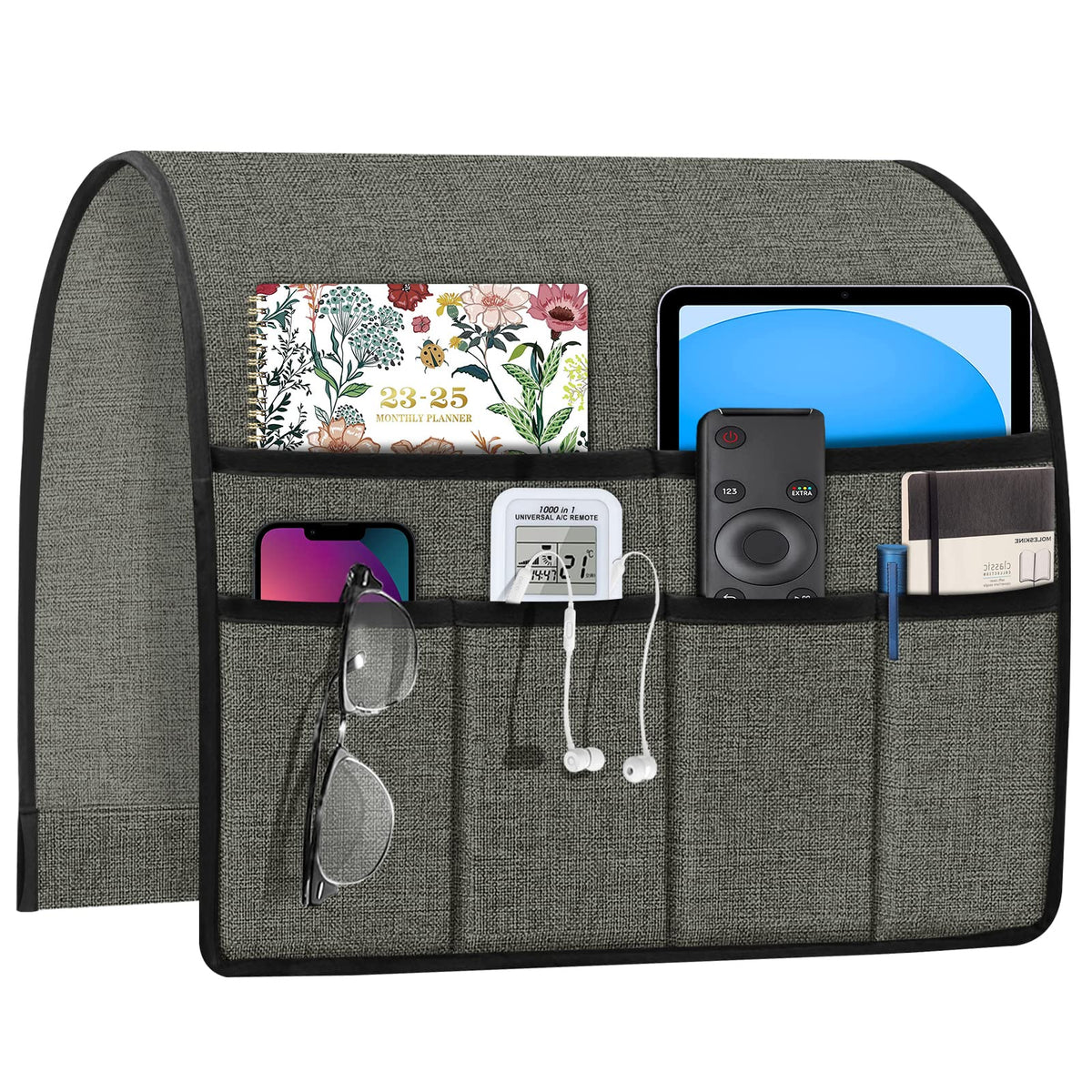 Joywell Remote Control Holder For Couch, Armchair Caddy Recliner Armrest Organizer Non Slip Sofa Arm Chair Caddie With 6 Pocket