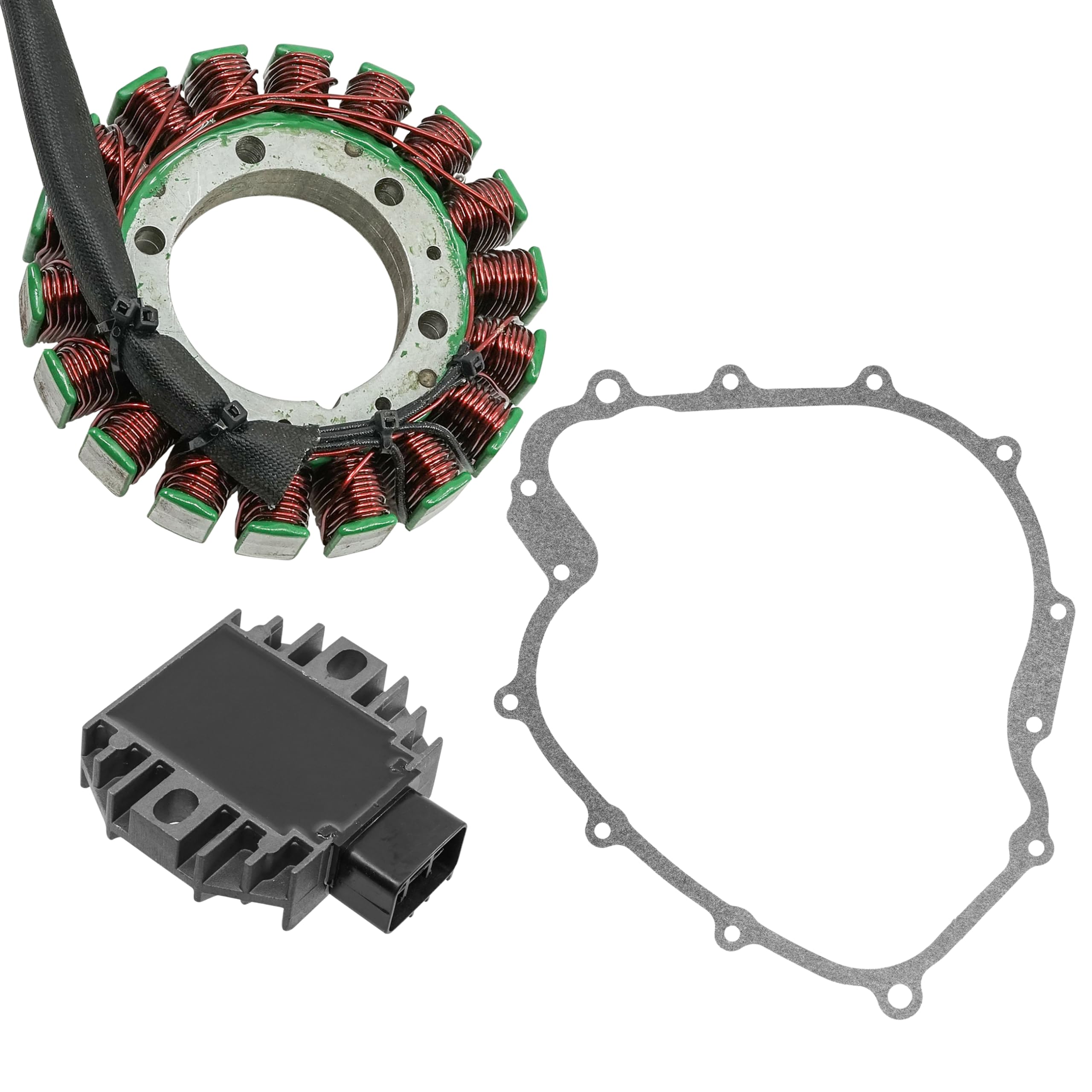 Caltric Stator And Regulator Rectifier With Gasket Compatible With Yamaha Rhino 660 Yxr660 2004-2007