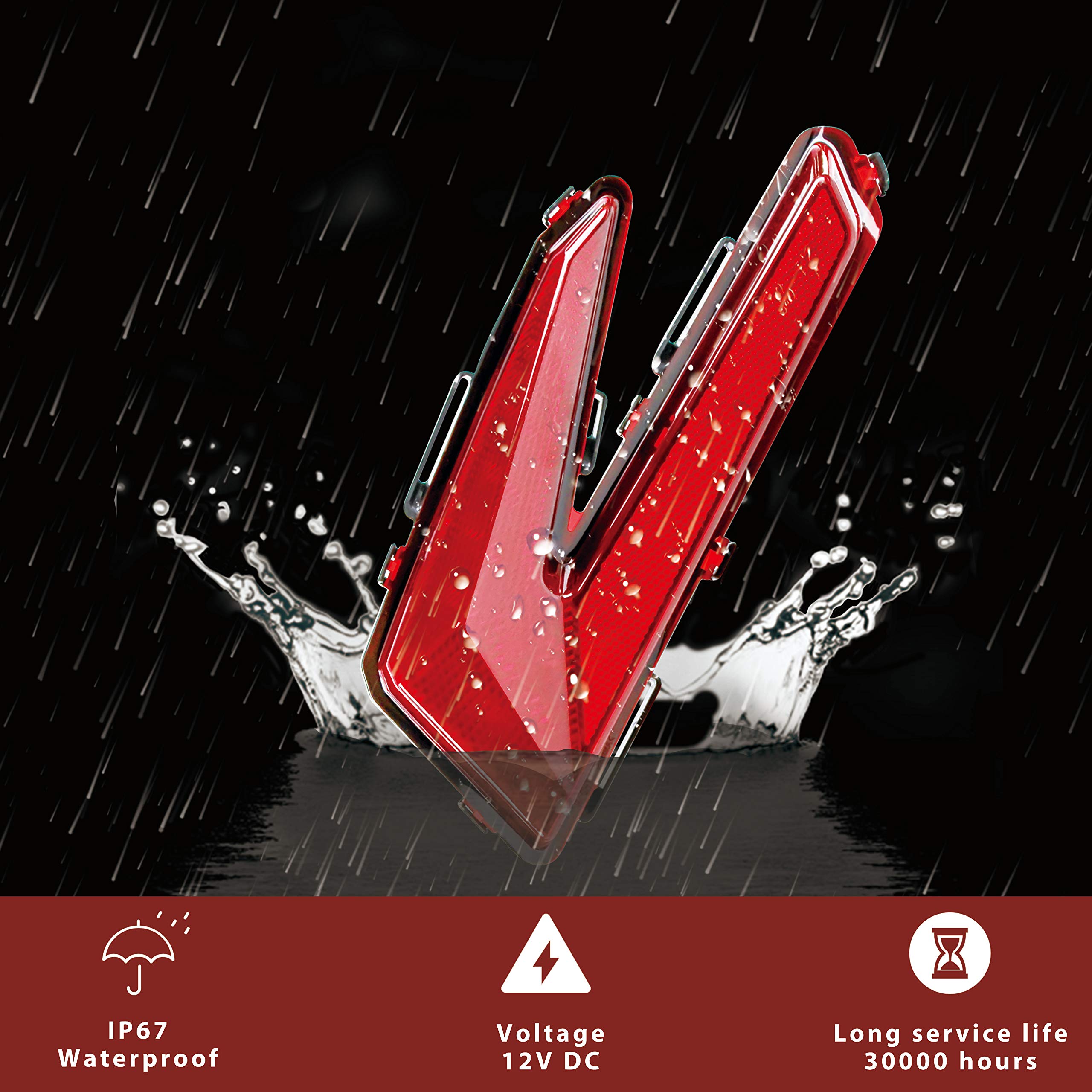 Sautvs Led Taillights For Can Am X3, Red Rear Brake Stop Lights Tail Lamps For Can-Am Maverick X3 Xds Xrs Max Turbo R 2017-2025 Accessories (2Pcs, #710004744)