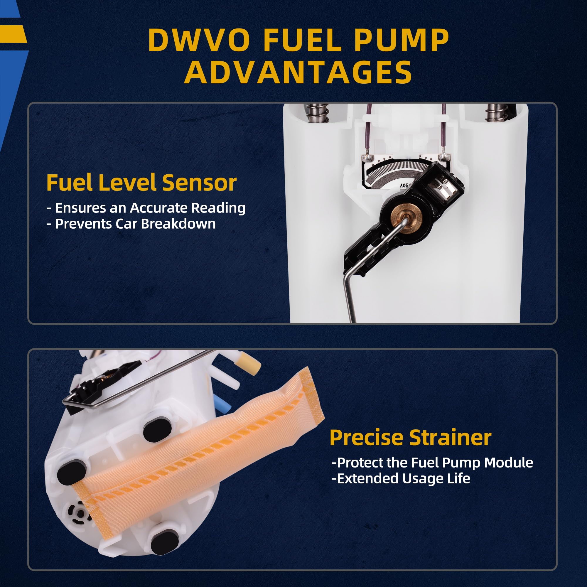 Dwvo Fuel Pump Compatible With 1998-2005 Buick Lesabre/Park Avenue/Cadillac Deville/Seville, 2001-2003 Oldsmobile Aurora, 2001-2