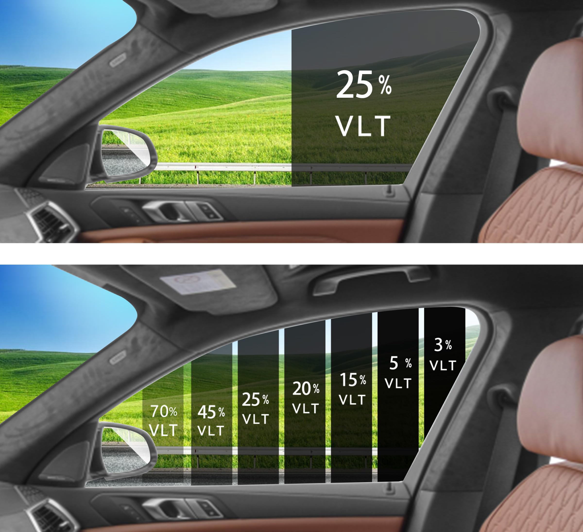 2Ply Premium Window Tint Film 36''In X 100''Ft (25% Vlt), Protects Privacy, Blocks Uv Rays, Reduces Heat, And Prevents Scratches