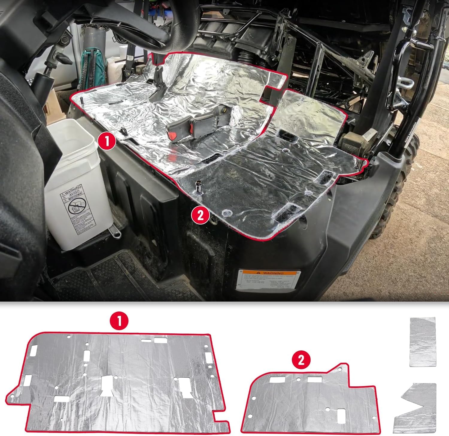 Racewill Heat Shield Kit Compatible with Honda Pioneer 1000 1000-5 1000-3 DLX LE EPS (2015-2022)
