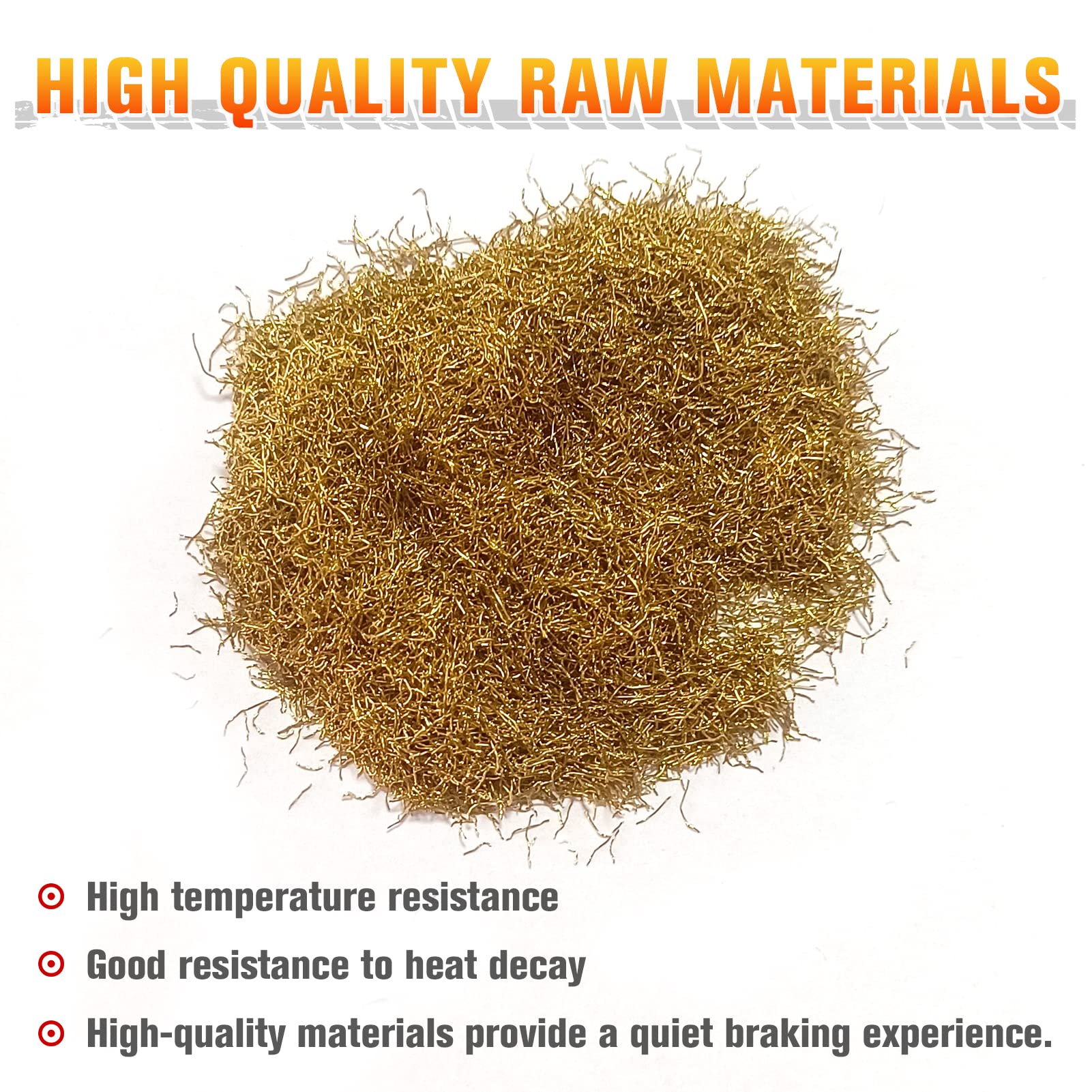 Front & Rear Brake Pads Sintered for 2016-2021 Polaris General 1000 EPS/General 4 1000 EPS, Replace for 1911228 1912508 2205949