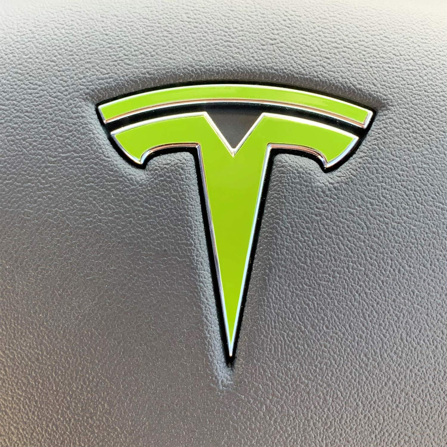 Custom Cut Graphics Logo Decal Wrap For Tesla Model X, 14-Pc Set (Gloss Lime Green)