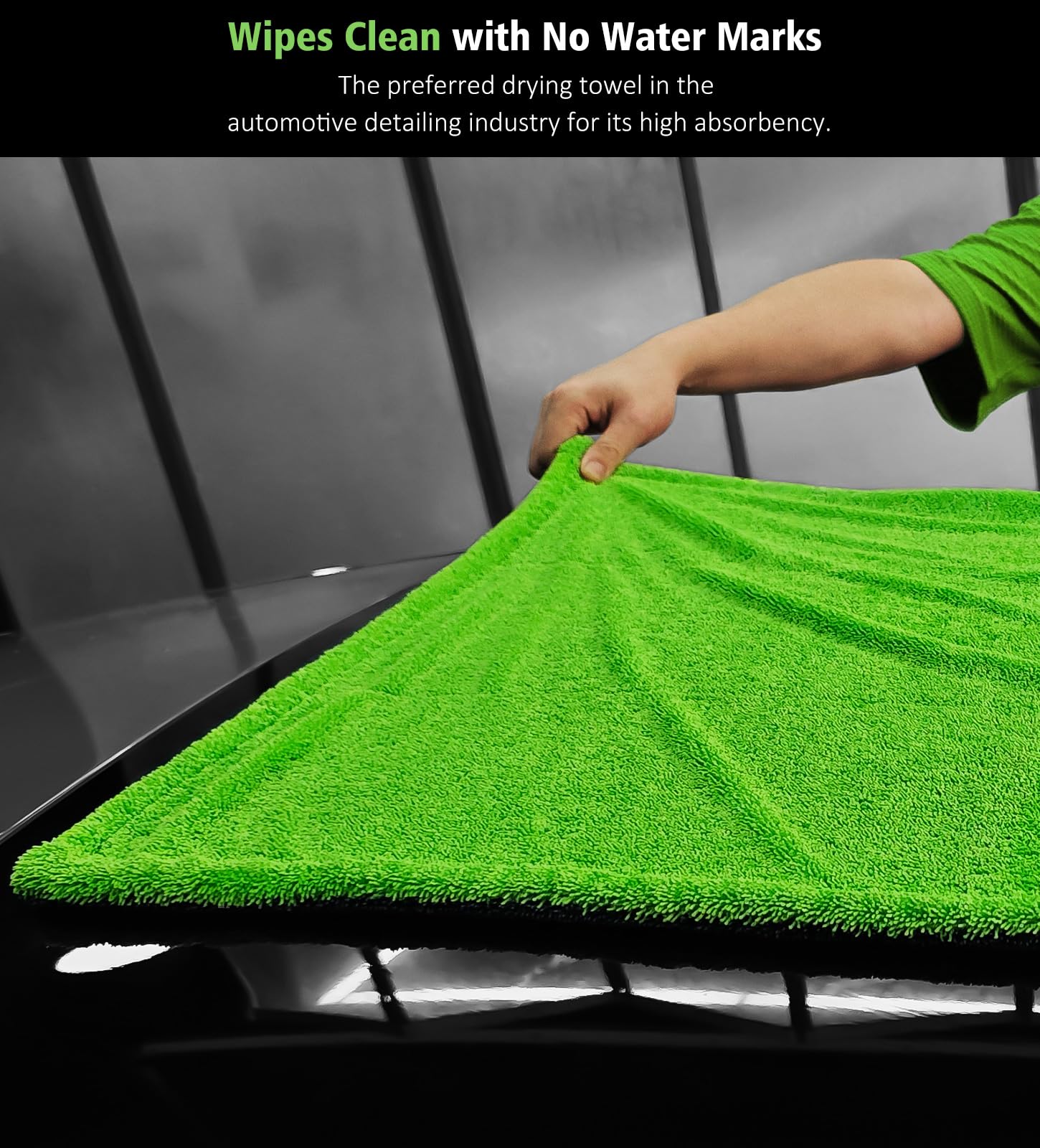 YeewayVeh 28'' x 36'' Car Drying Towel Extra Large, 1400 GSM Double Sided High Absorbent Car Wash Drying Towels, No Scratches or