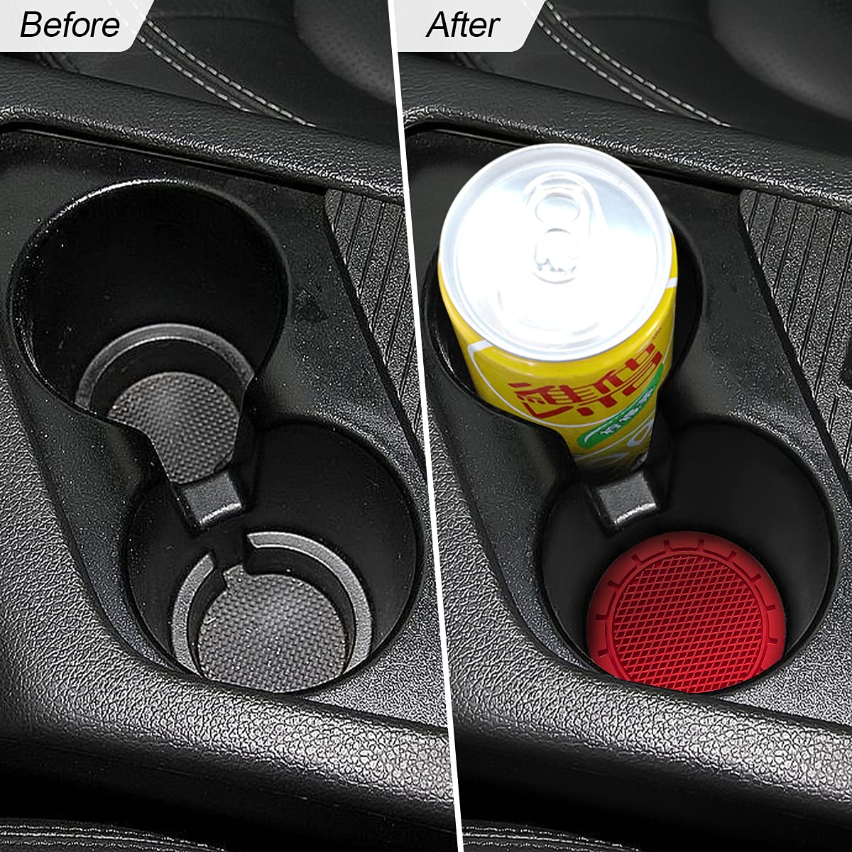 4 Pack Cup Holder Coaster, 2.75 Inch Diameter Non-Slip Universal Insert Coaster, Durable, Suitable For Most Car Interior, Car Ac