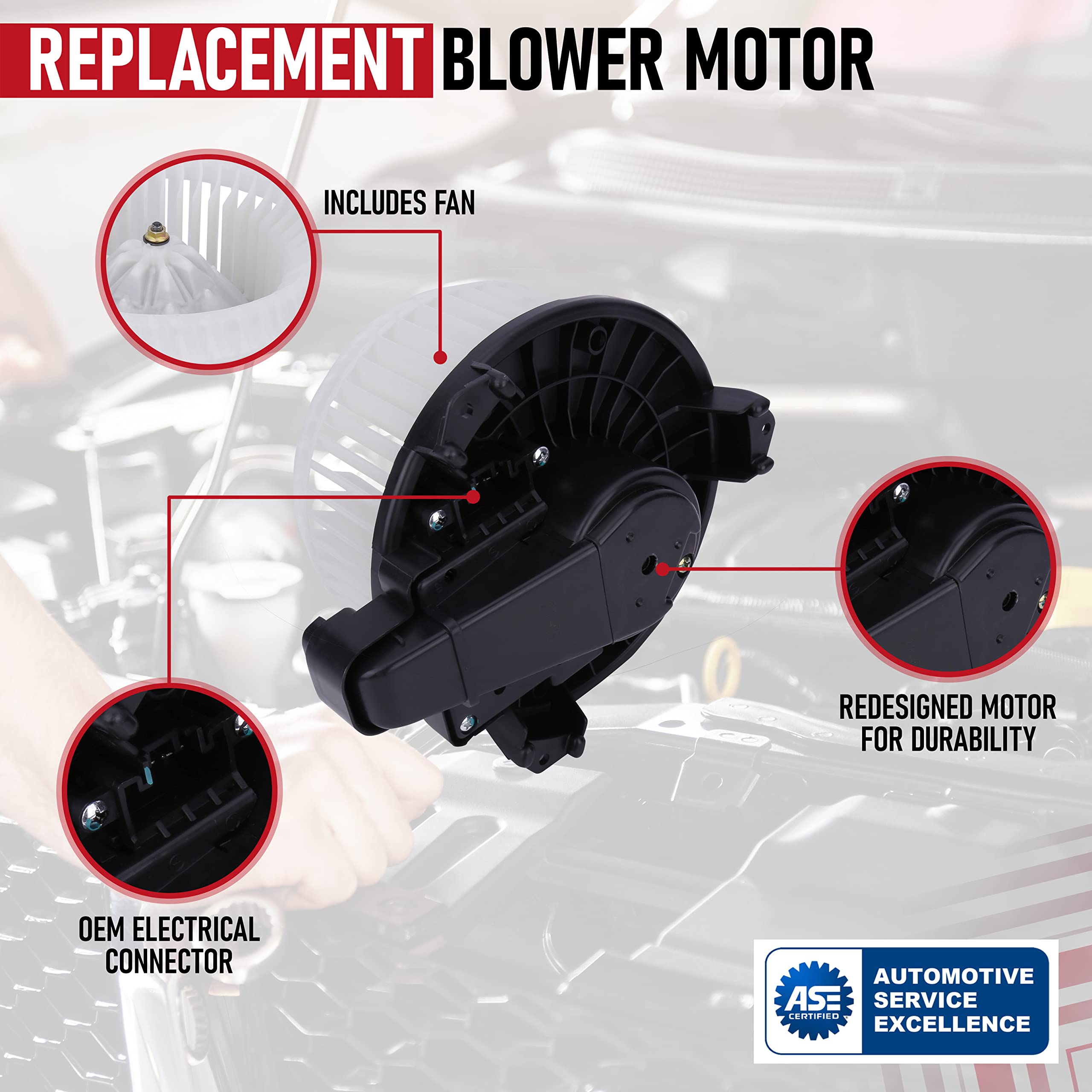 Replacement Ac Blower Motor With Fan - Replaces 68232372Ac, 87103-0E040, 87103-60400 - Dodge, Lexus And Toyota Vehicles - Journe
