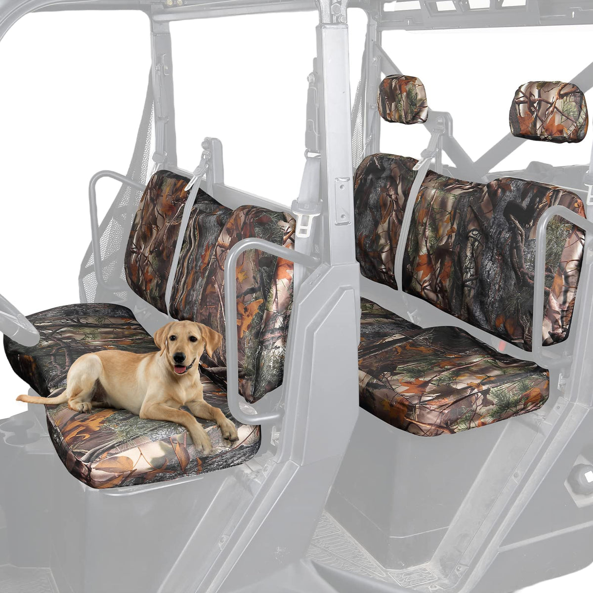 Kemimoto 1680D Crew Seat Covers Compatible With Ranger Crew Xp 1000, Utv Seat Cover Set With Headrest Cover Compatible With 2020